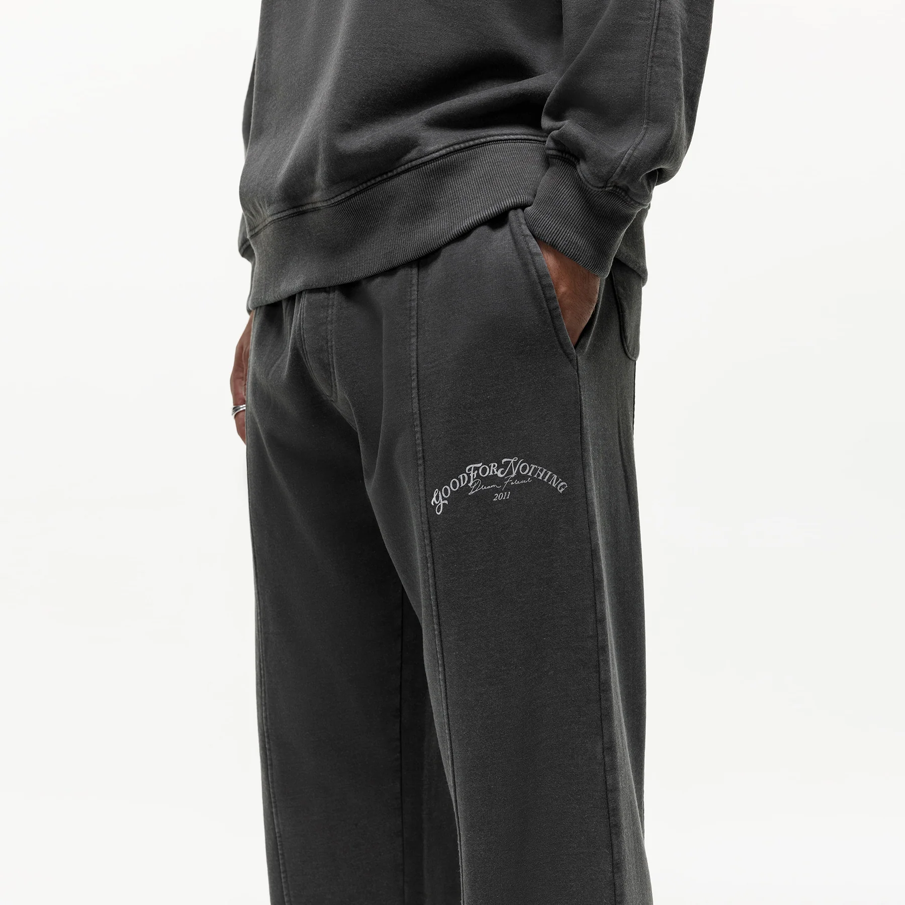 Relaxed Destination Washed Grey Sweatpants - Image 4