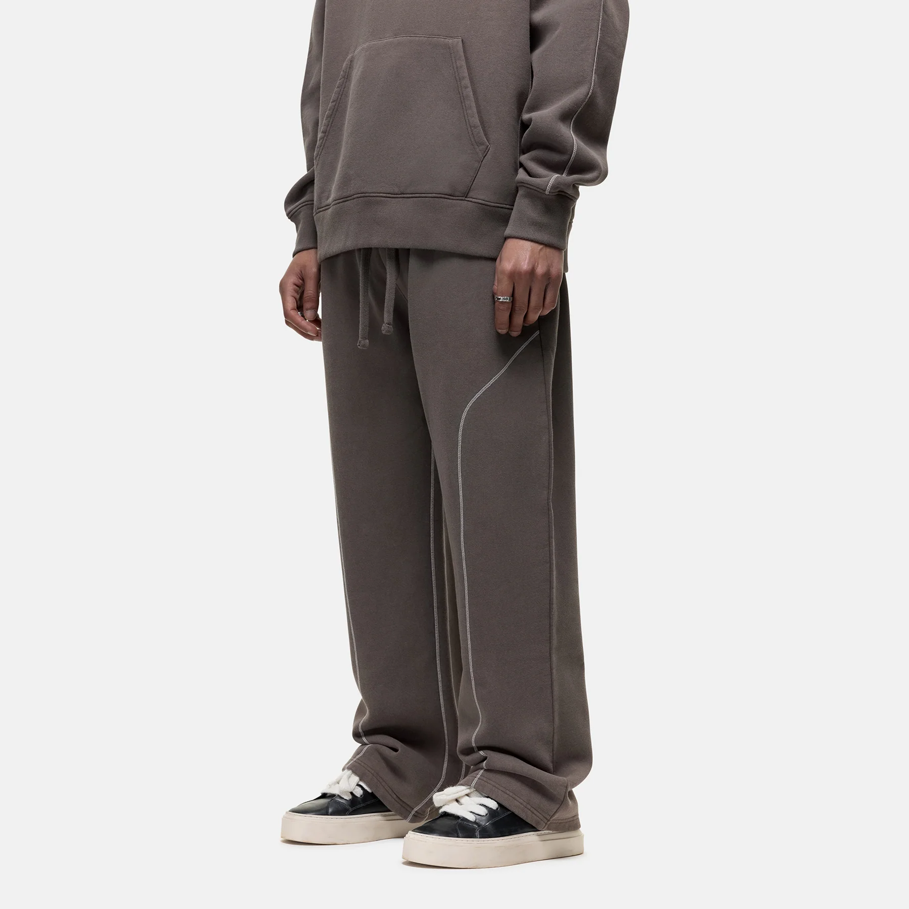 Overlock Washed Taupe Jogger - Image 2