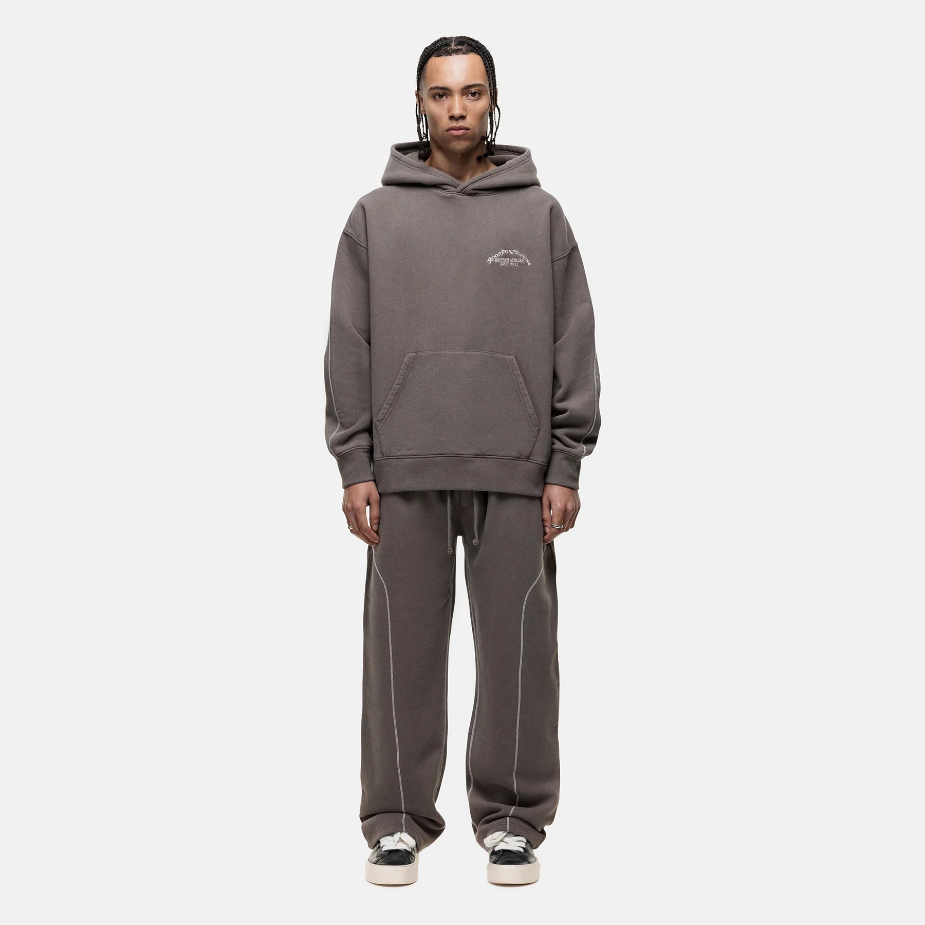 Overlock Washed Taupe Jogger - Image 3