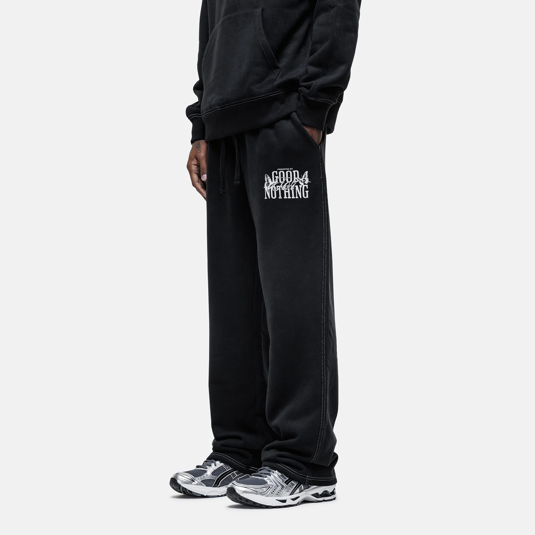 Dakota Butterfly Black Sweatpants - Image 2