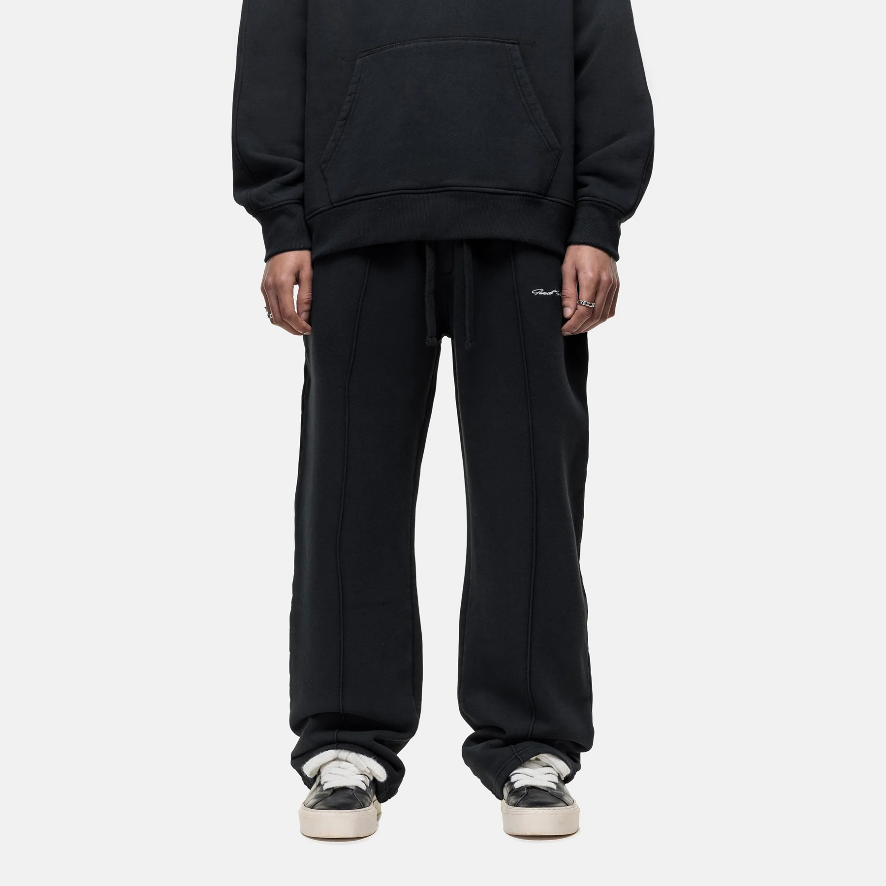 Scribble Washed Black Joggers - Image 2