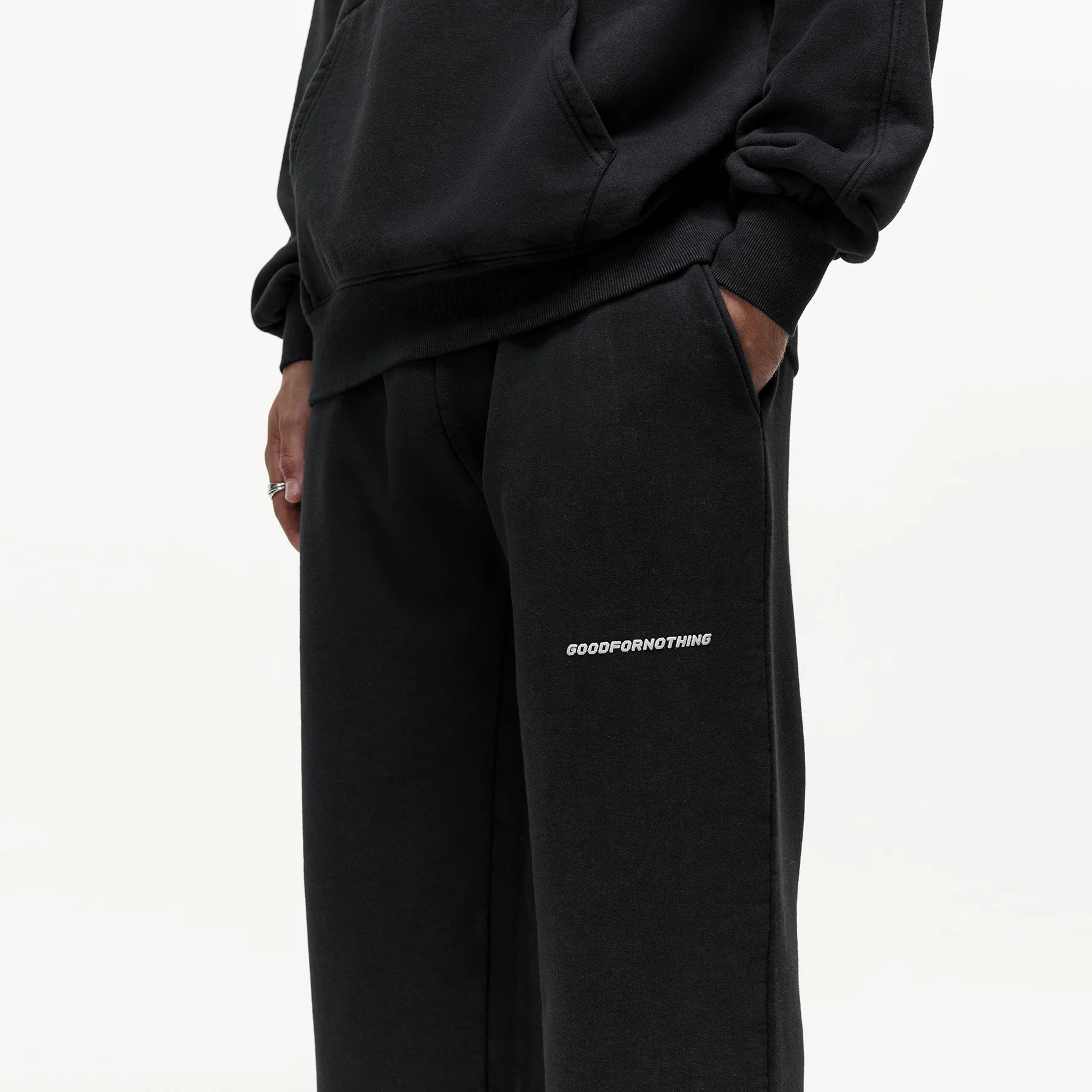 Vintage Washed Black Sweatpants - Image 3