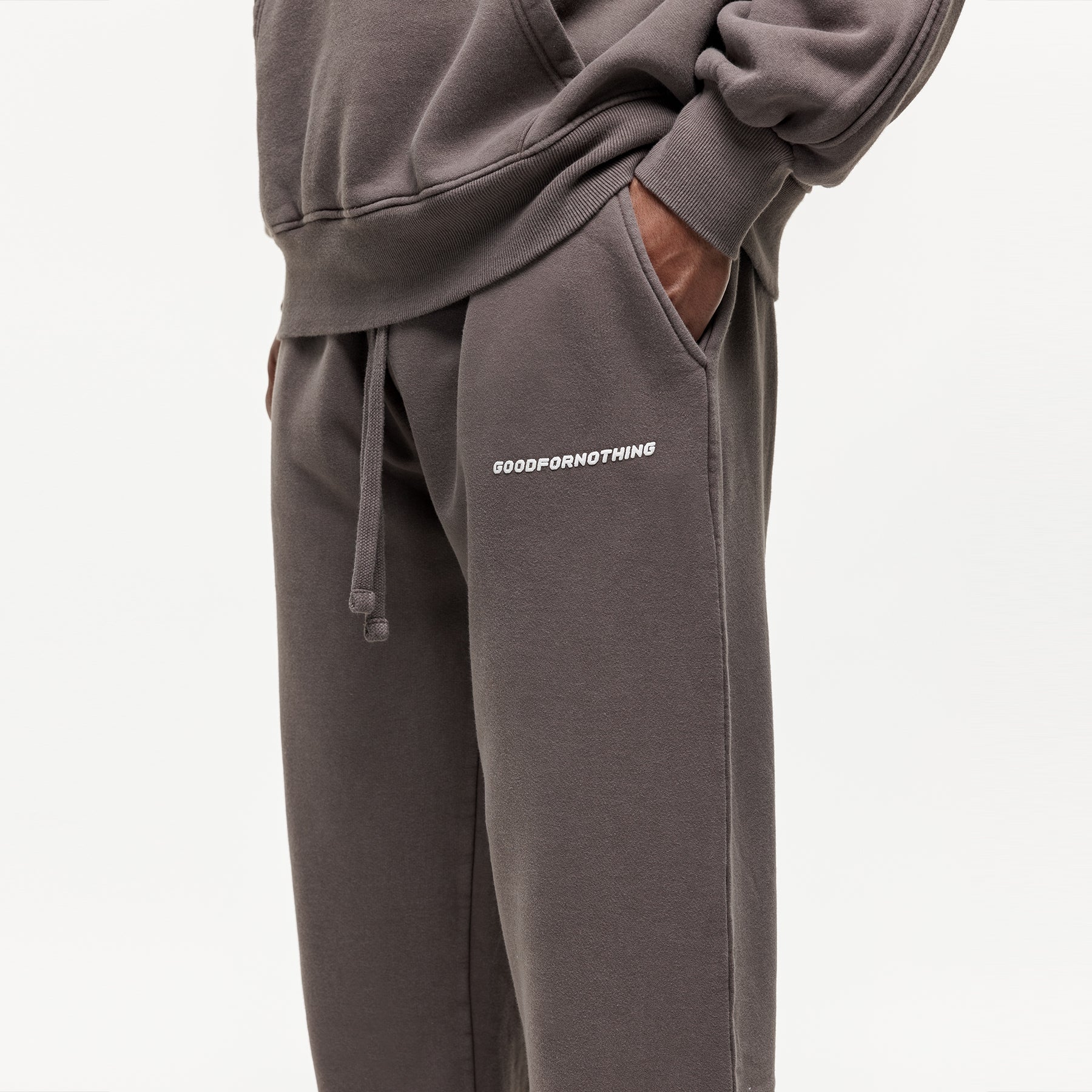 Vintage Washed Taupe Sweatpants - Image 3