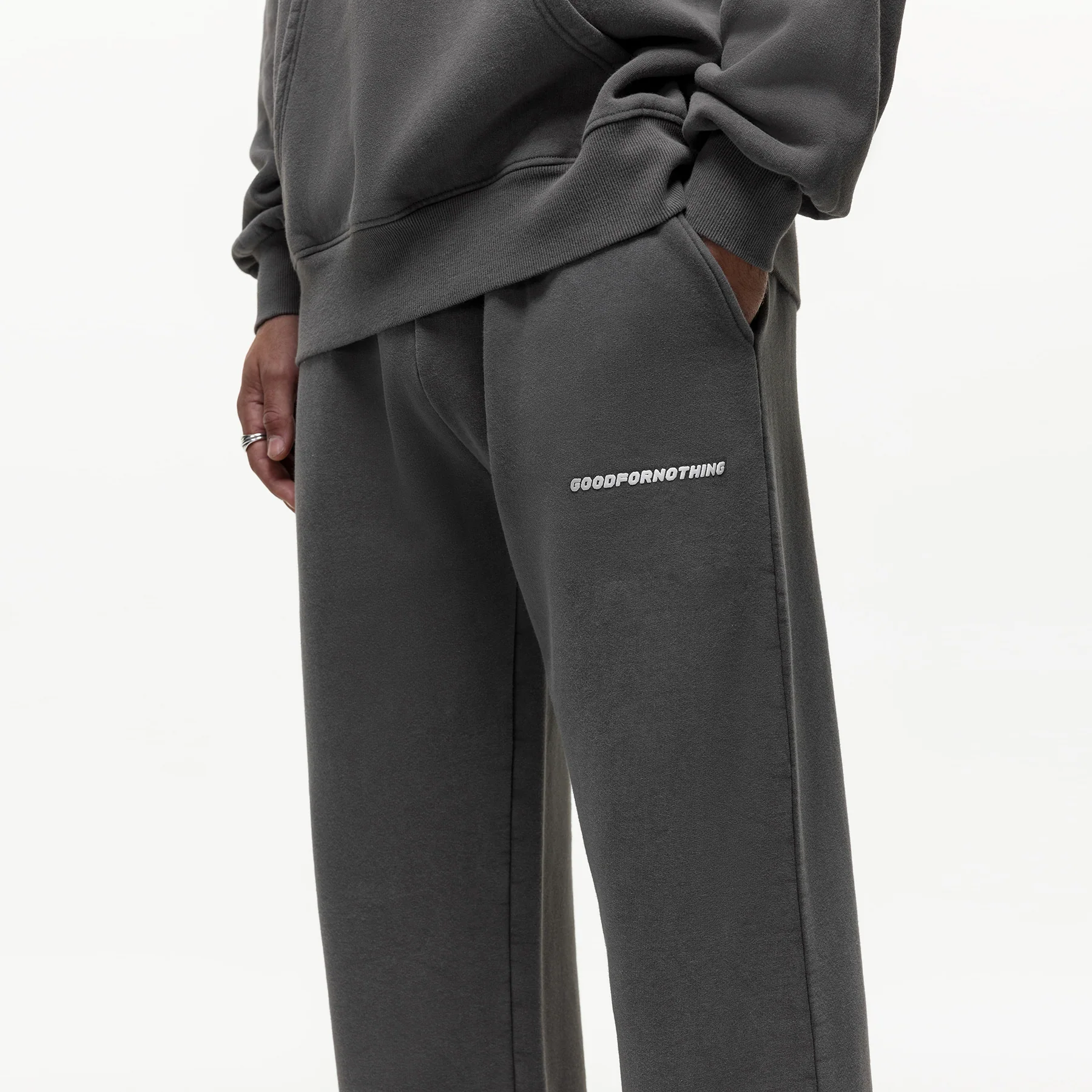 Vintage Washed Grey Sweatpants - Image 3