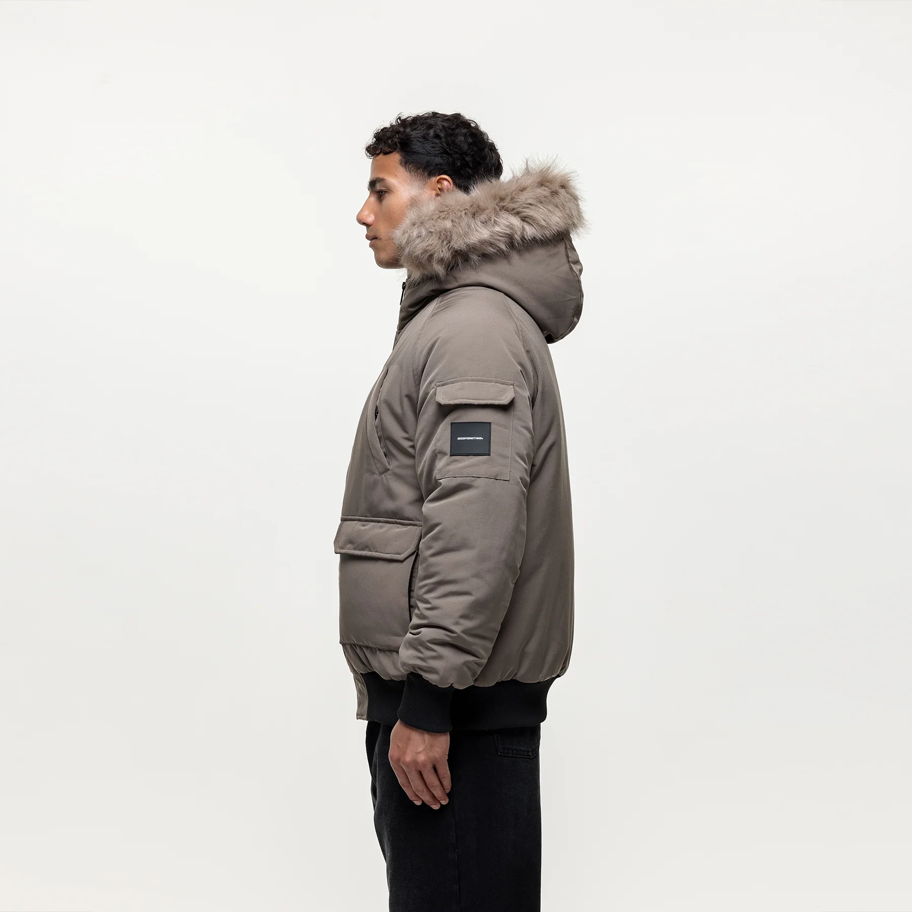Fortitude Taupe Parka Bomber - Image 4