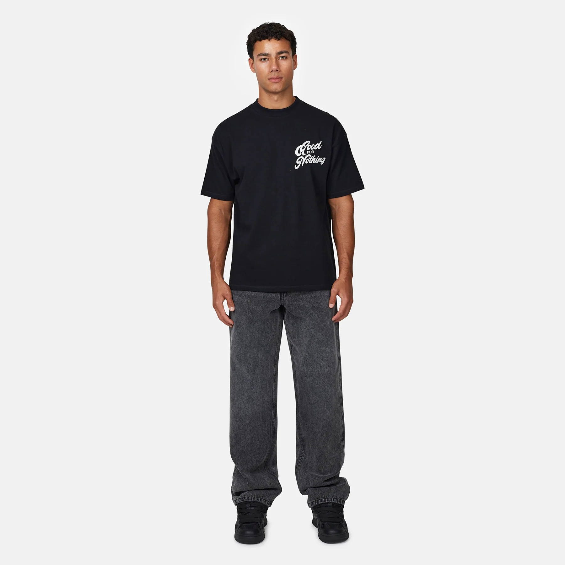 Heavy Washed Acid Grey Denim Jeans - Image 5