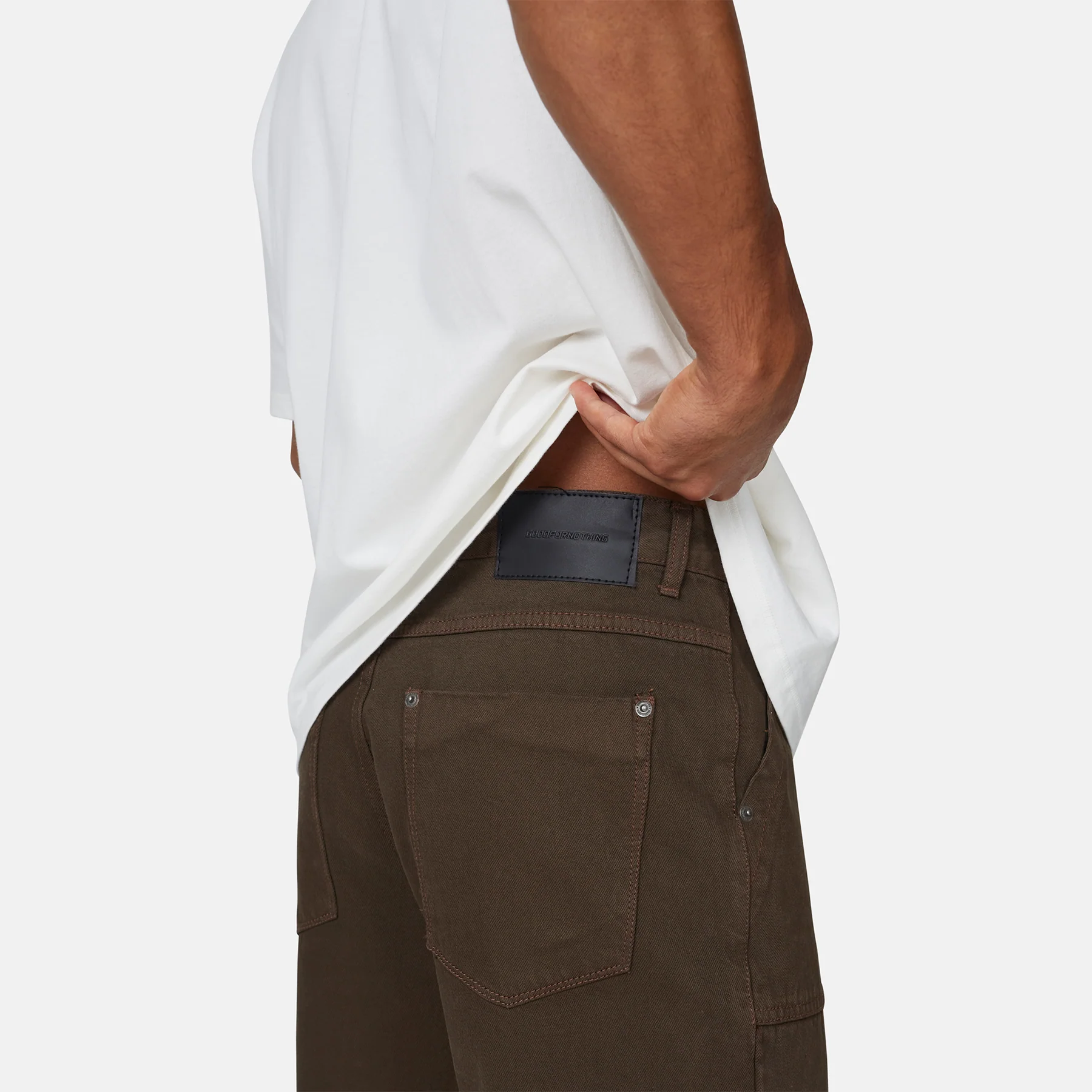 Heavy Carpenter Brown Denim Jeans - Image 4