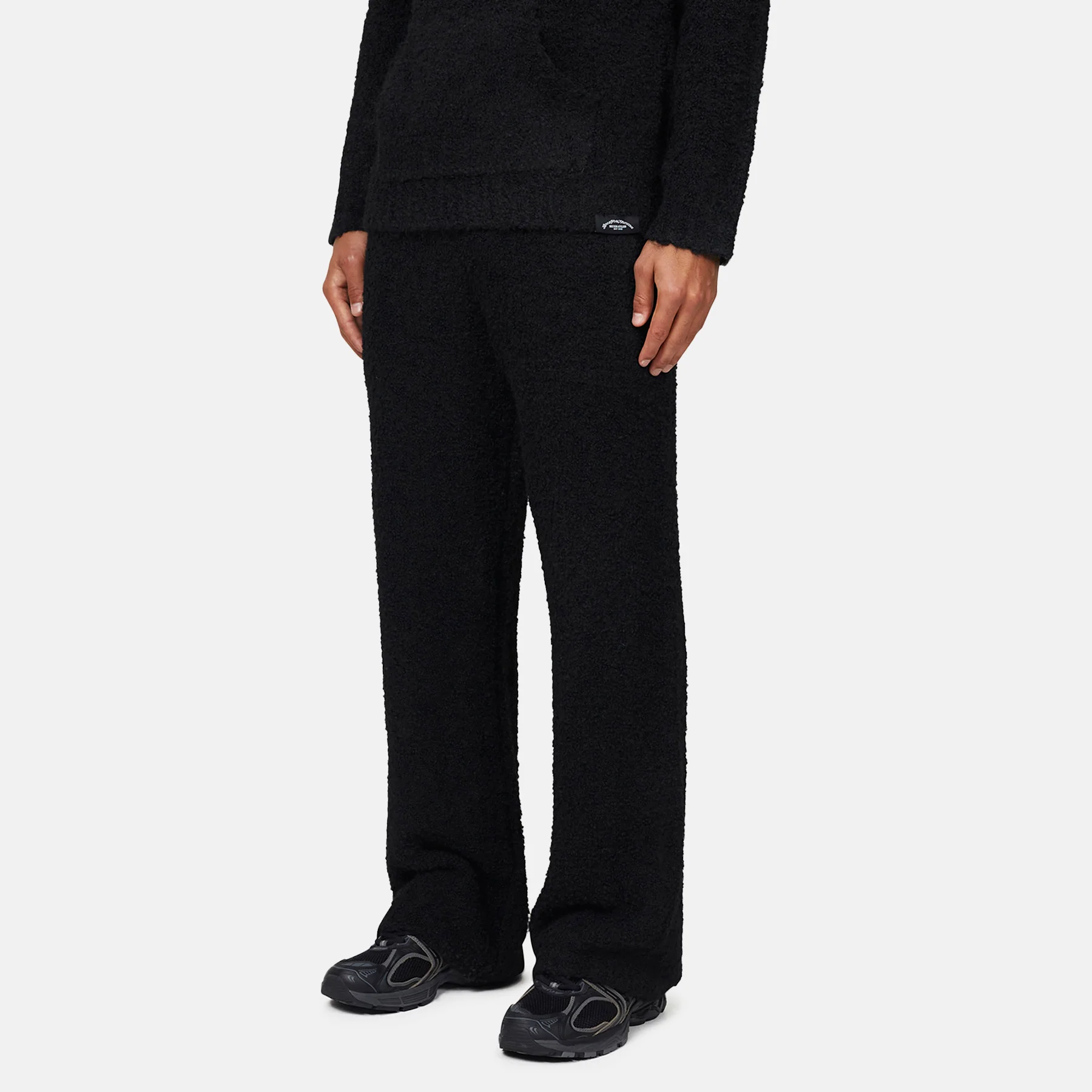 Cozy Boucle Knitwear Black Pants - Image 2