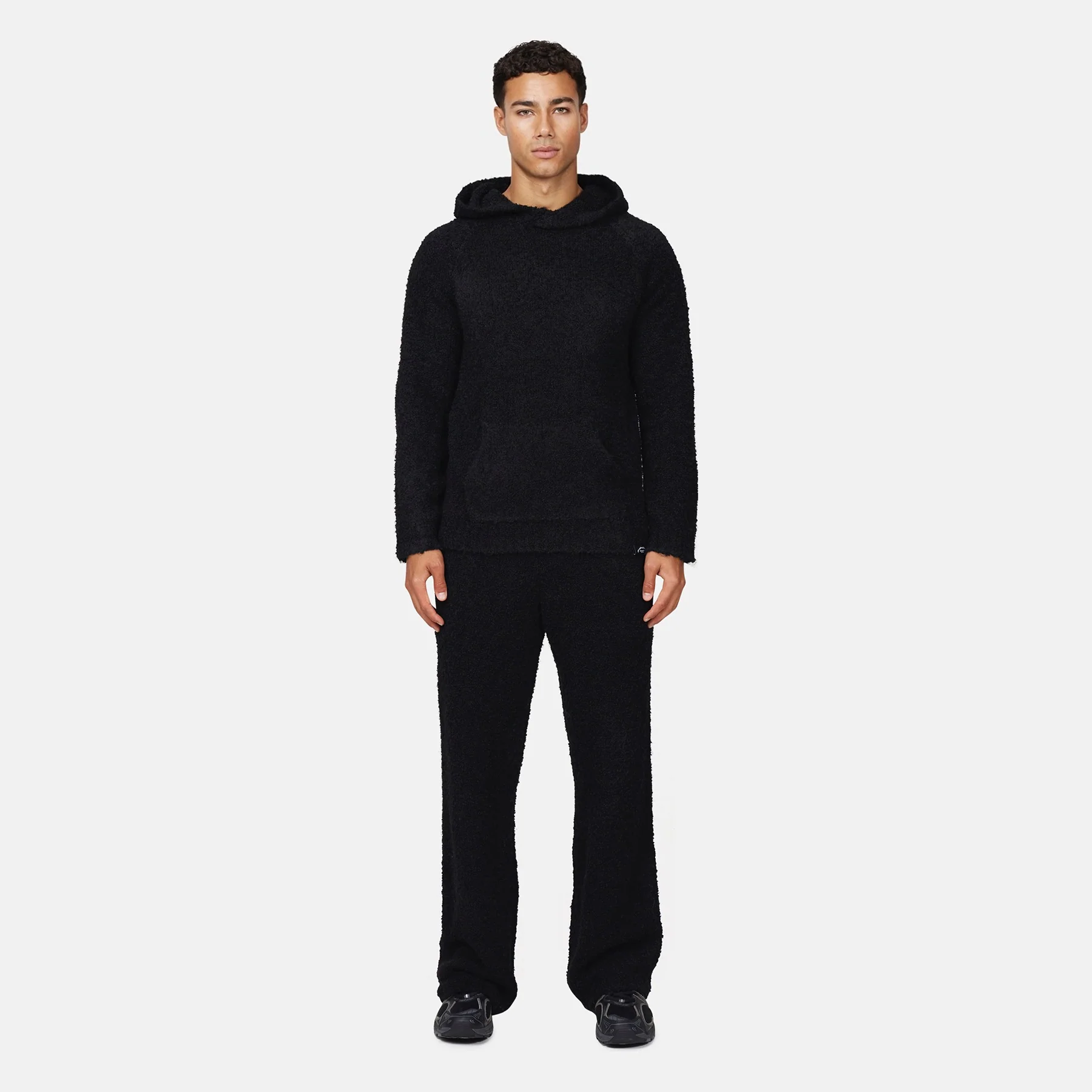 Cozy Boucle Knitwear Black Pants - Image 3