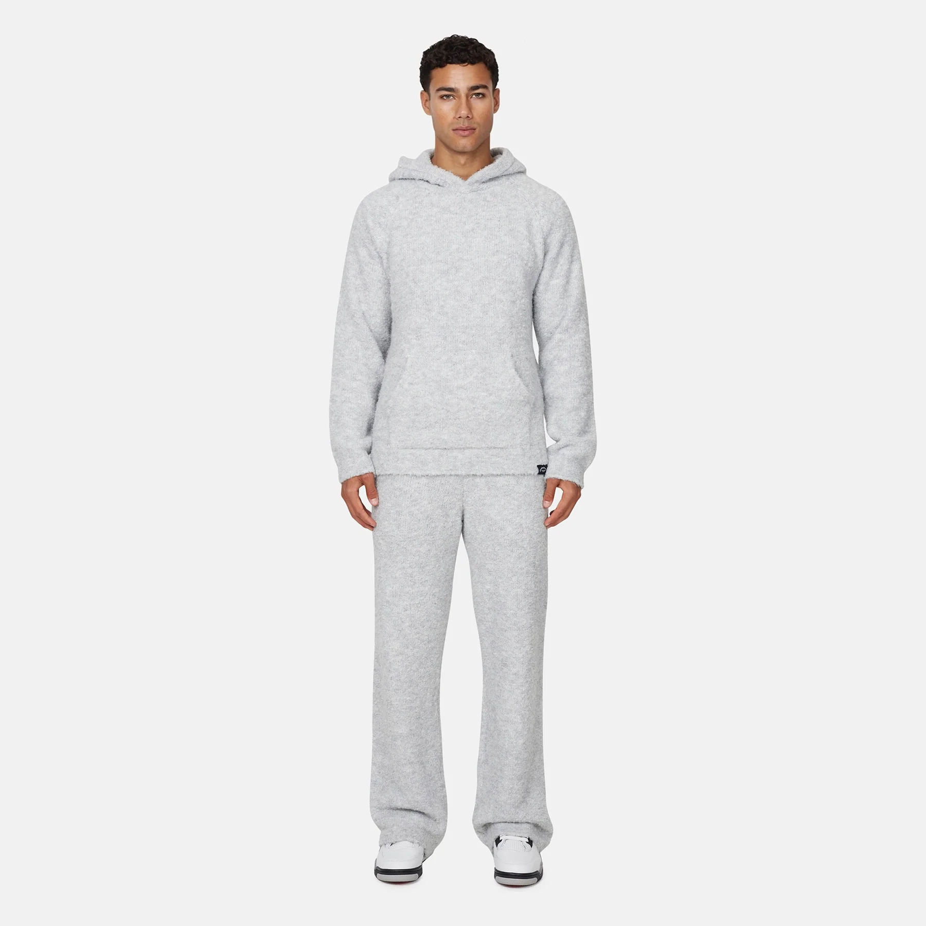 Cozy Boucle Knitwear Grey Pants - Image 3
