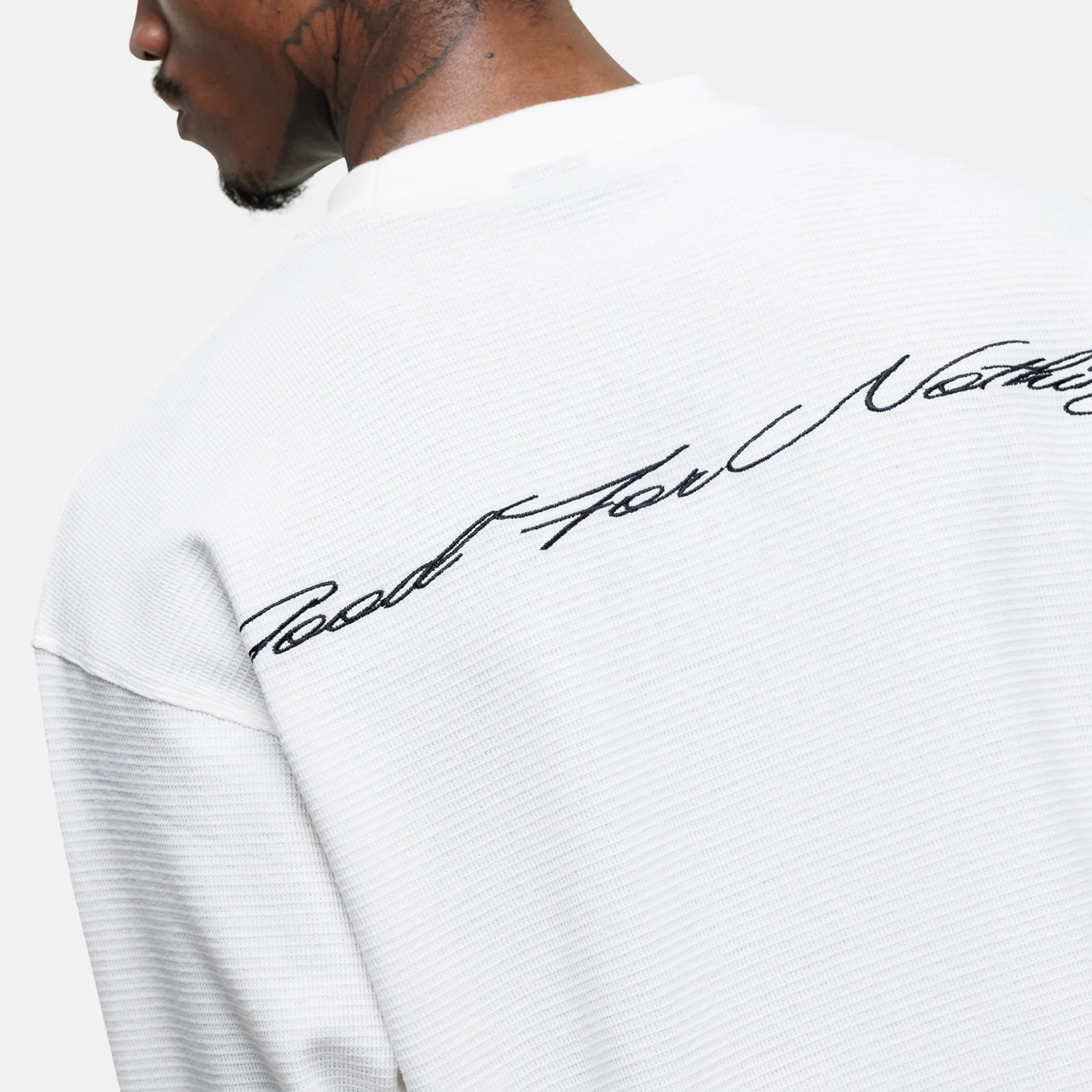 Scribble Longsleeve White T-shirt - Image 4