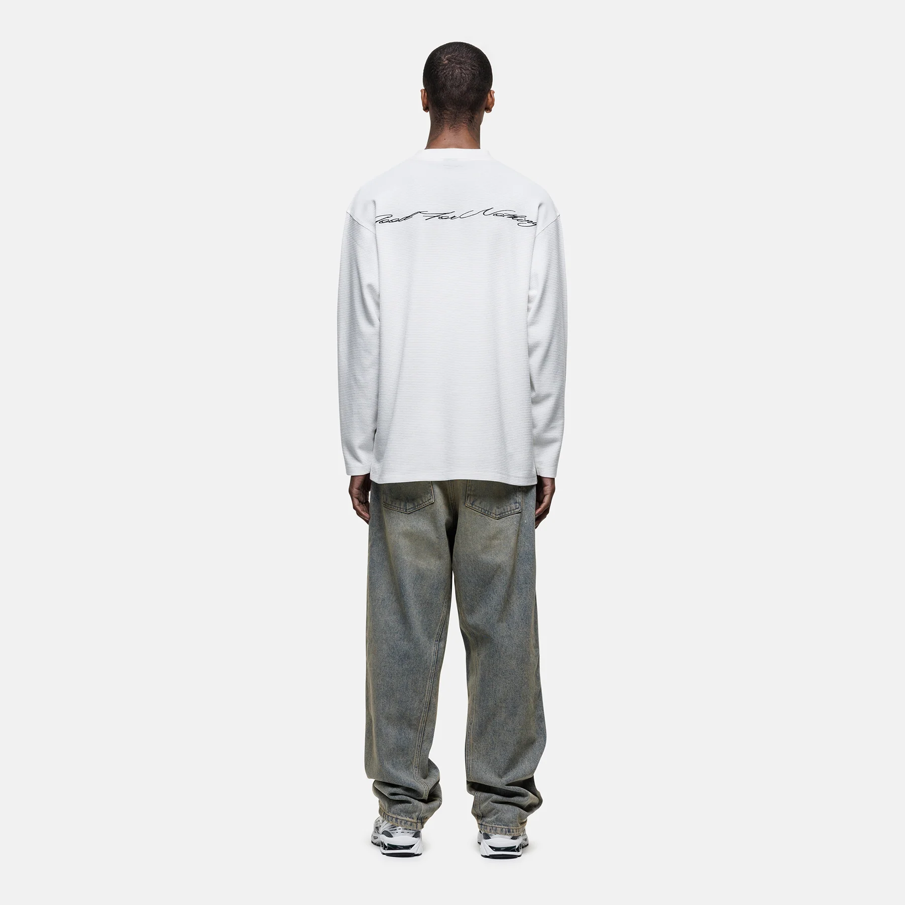 Scribble Longsleeve White T-shirt - Image 6