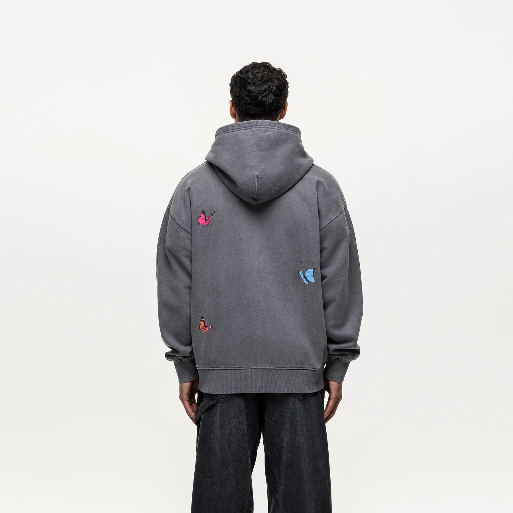 Flight Washed Grey Zip Hoodie - Image 4