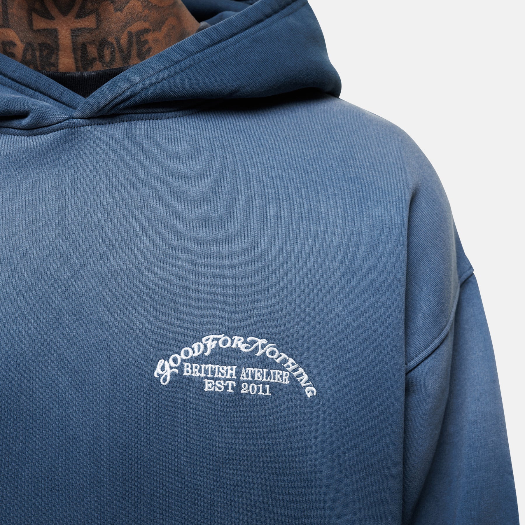 Abrade Gradient Blue Hoodie - Image 2