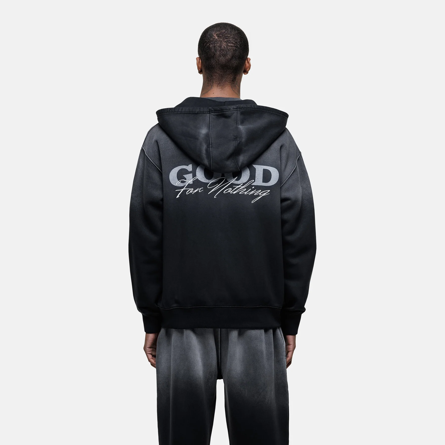 Alaska Gradient Black Zip Hoodie - Image 2