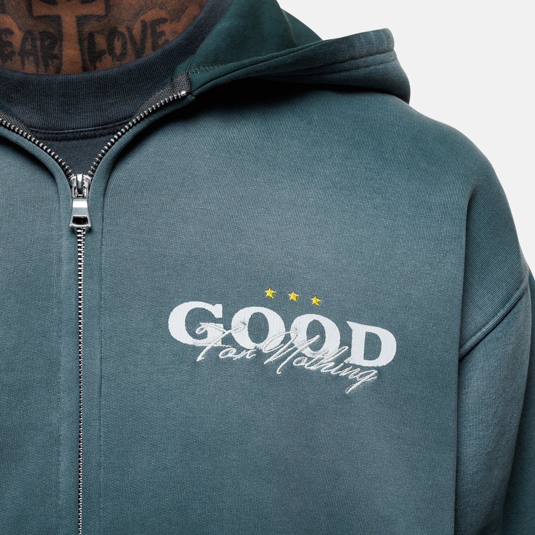 Alaska Gradient Green Zip Hoodie - Image 3