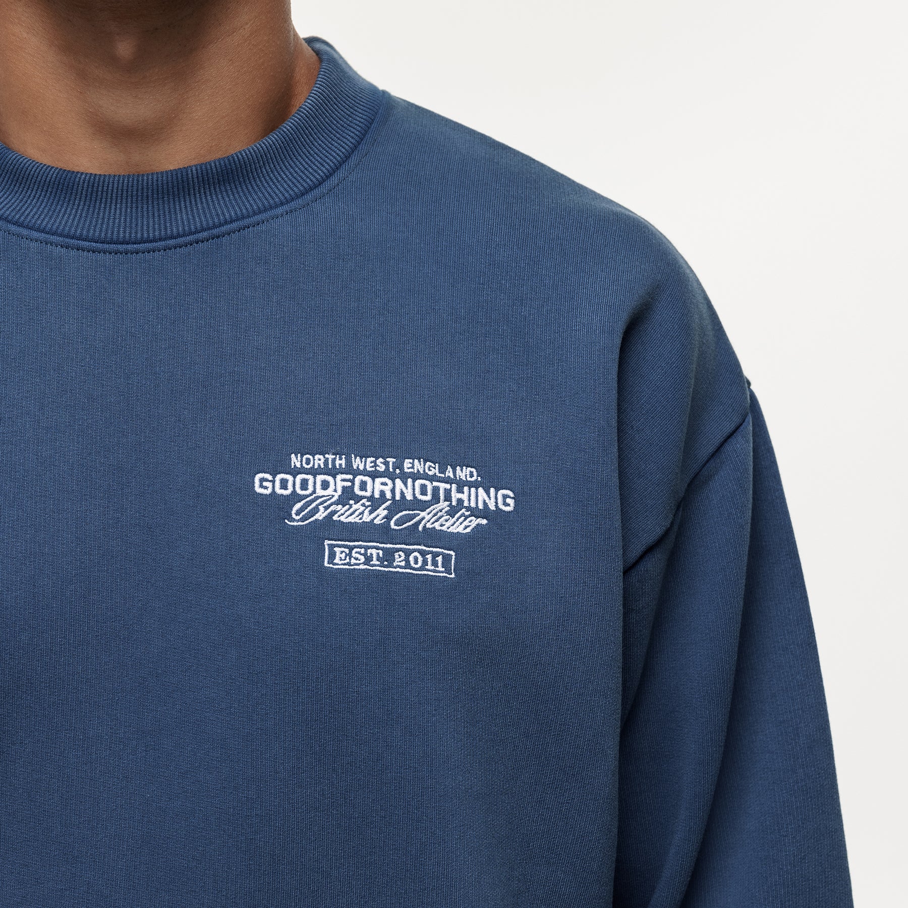 Atelier Navy Washed Sweatshirt - Image 3