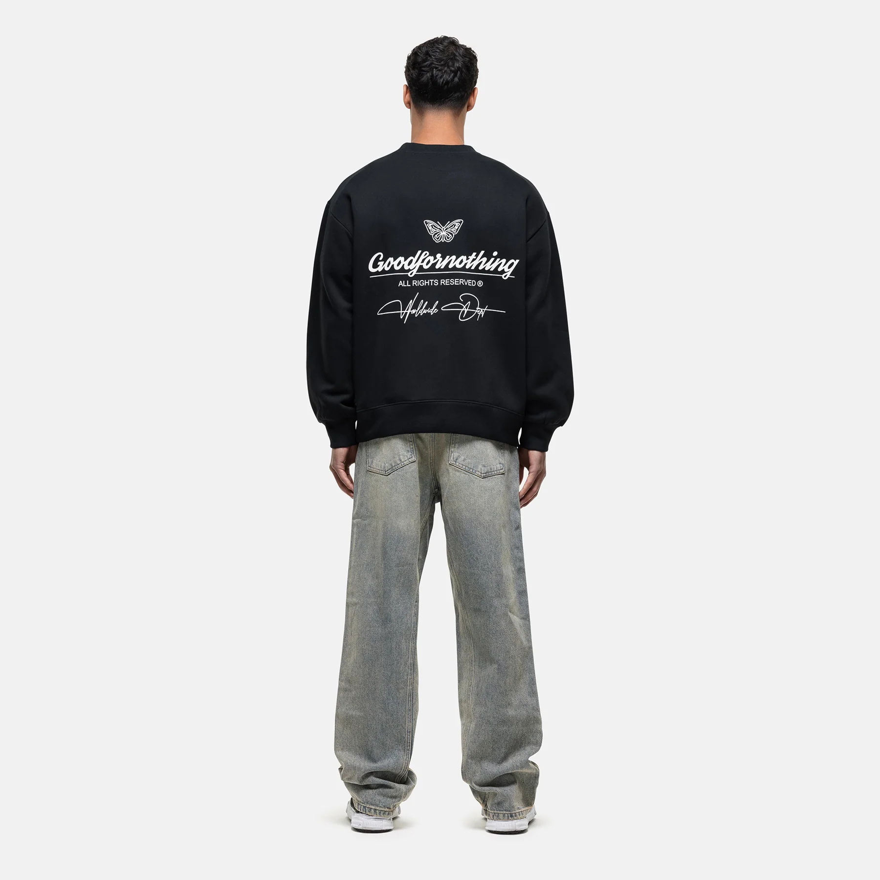 Cult Butterfly Black Sweatshirt - Image 4