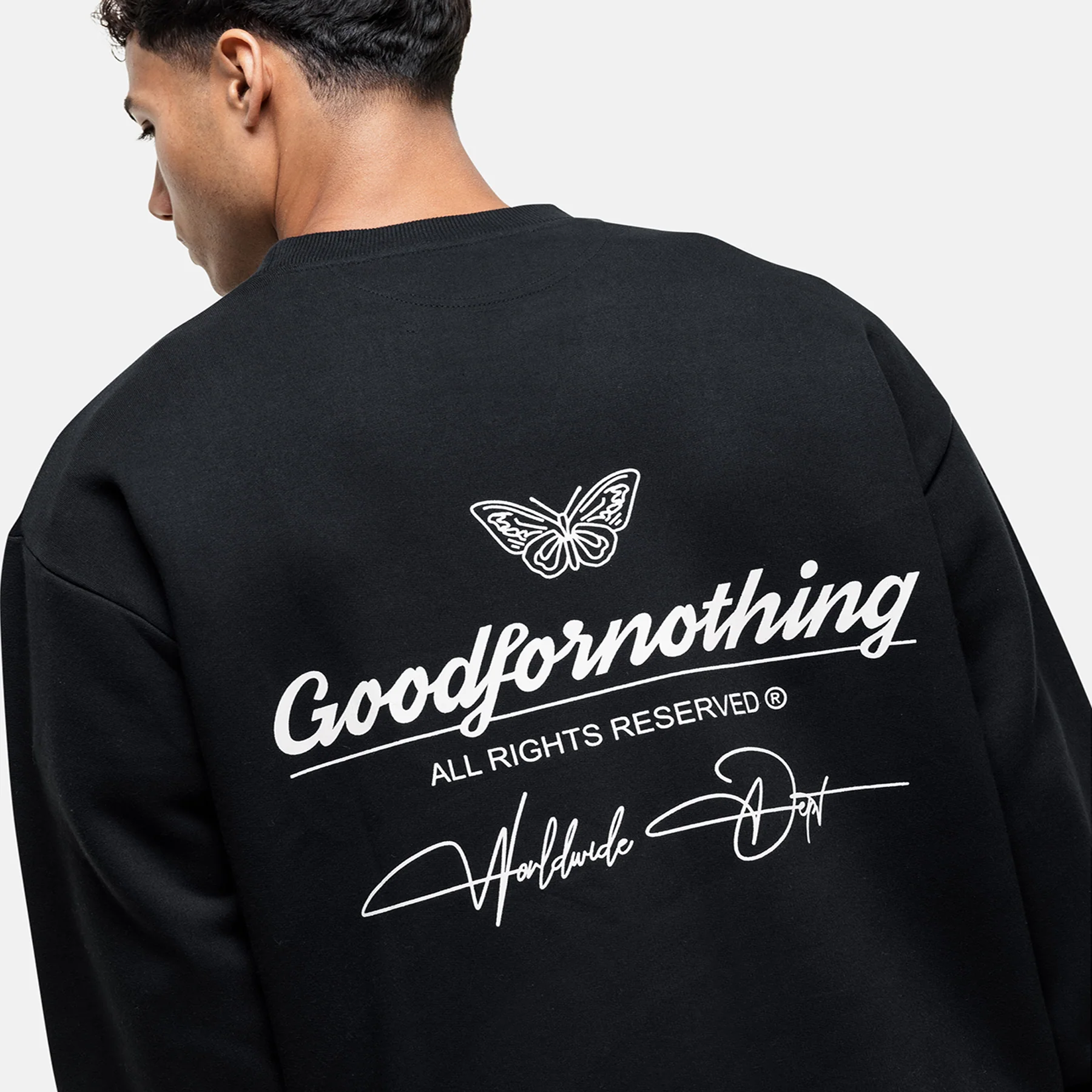 Cult Butterfly Black Sweatshirt - Image 6