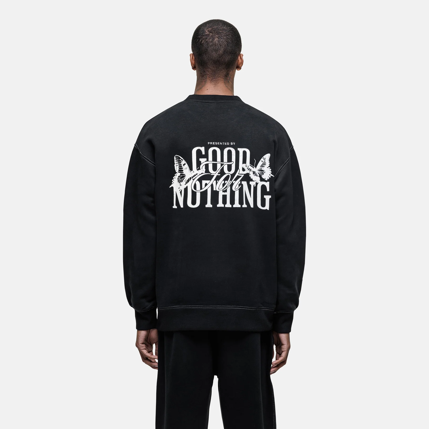 Dakota Butterfly Black Sweatshirt - Image 3