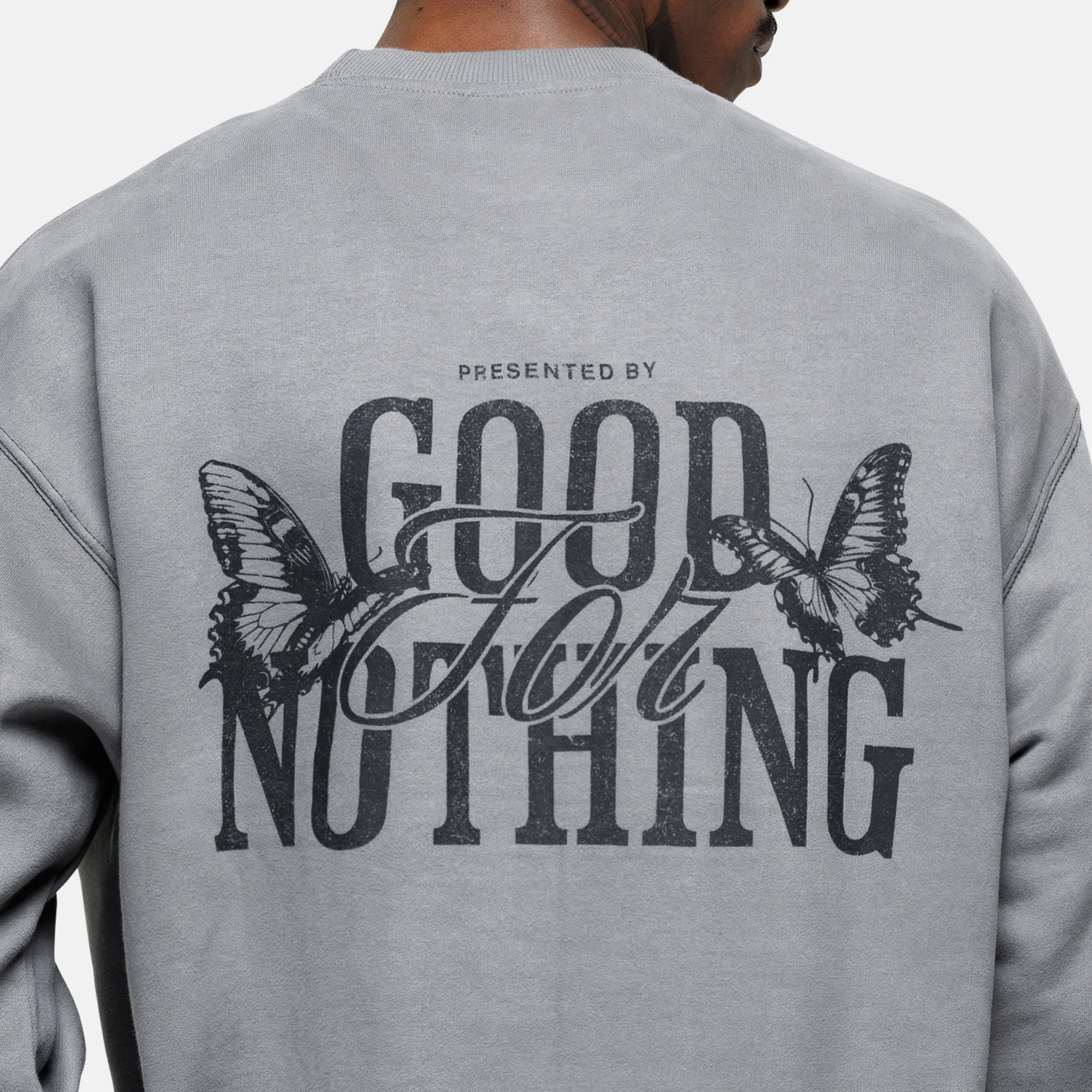 Dakota Butterfly Grey Sweatshirt - Image 4
