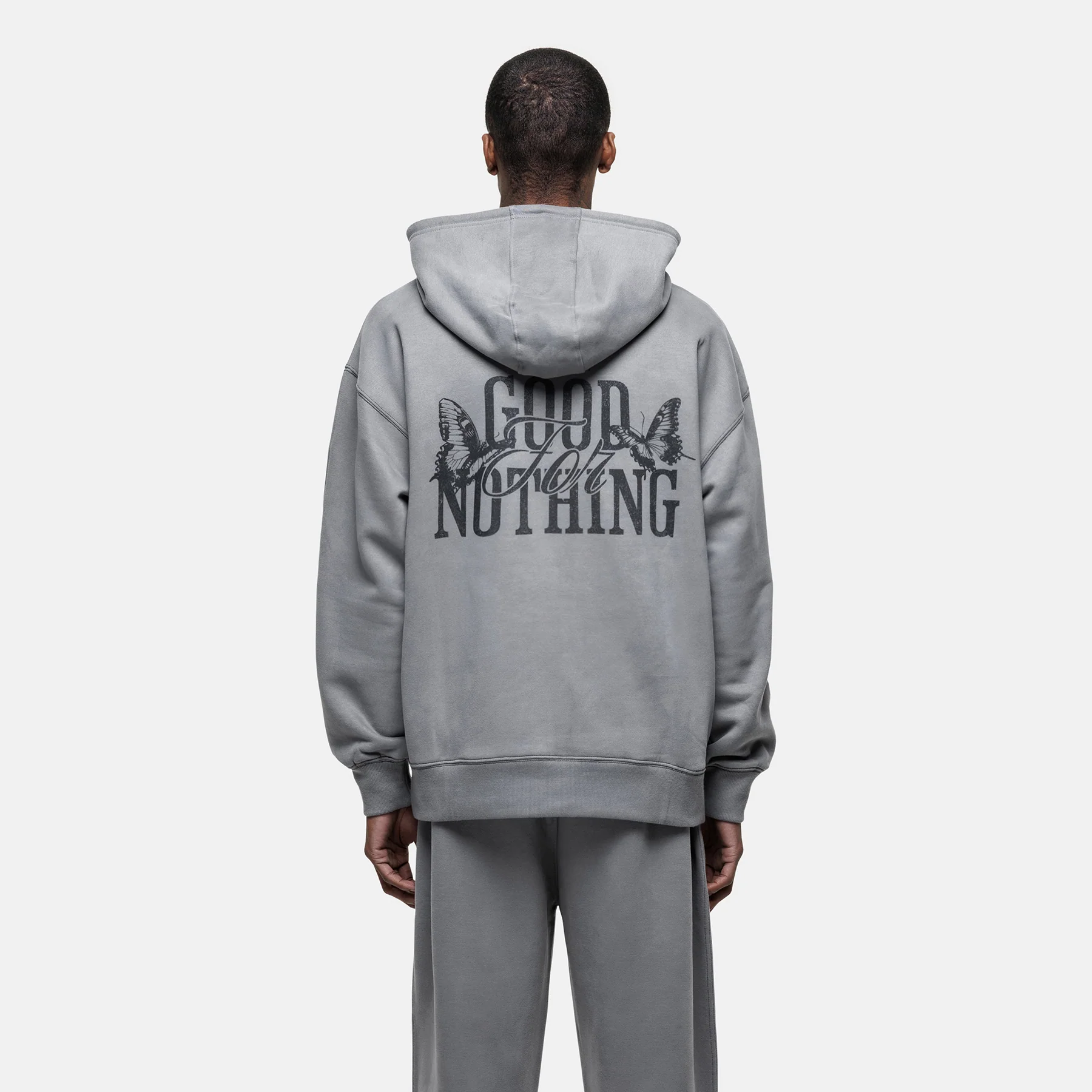 Dakota Butterfly Grey Hoodie - Image 3