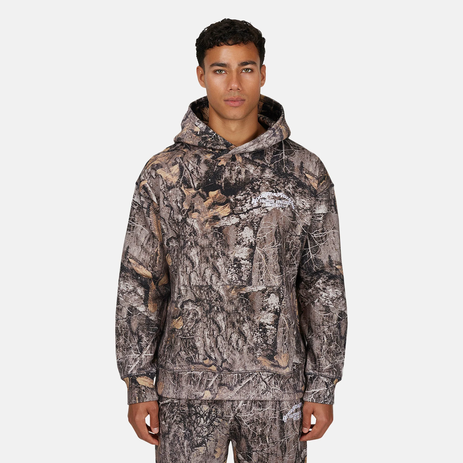 Woodland Camo Brown Hoodie - Image 3