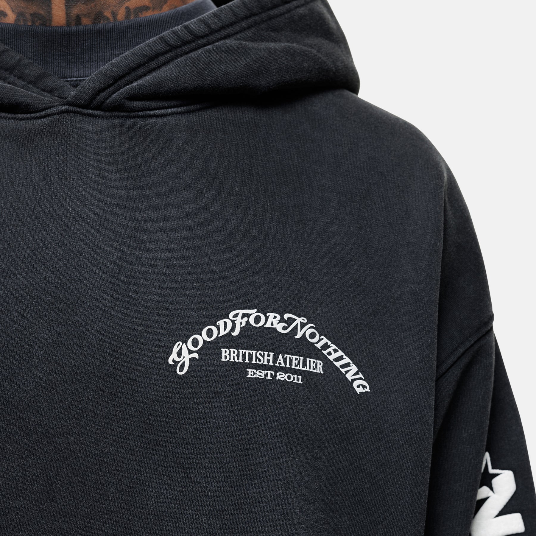 Liberty Washed Black Hoodie - Image 3