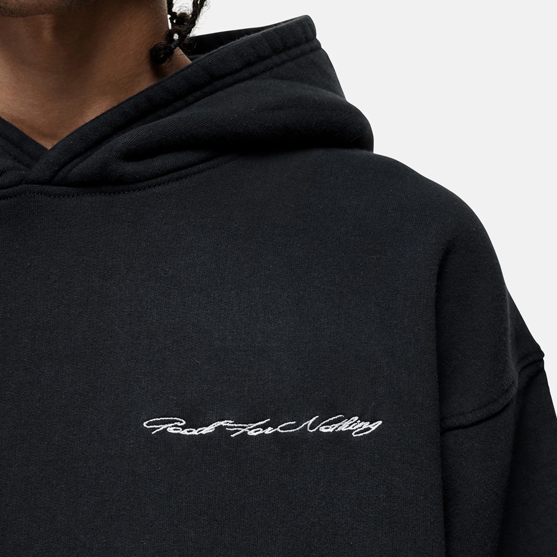 Scribble Washed Black Hoodie - Image 3