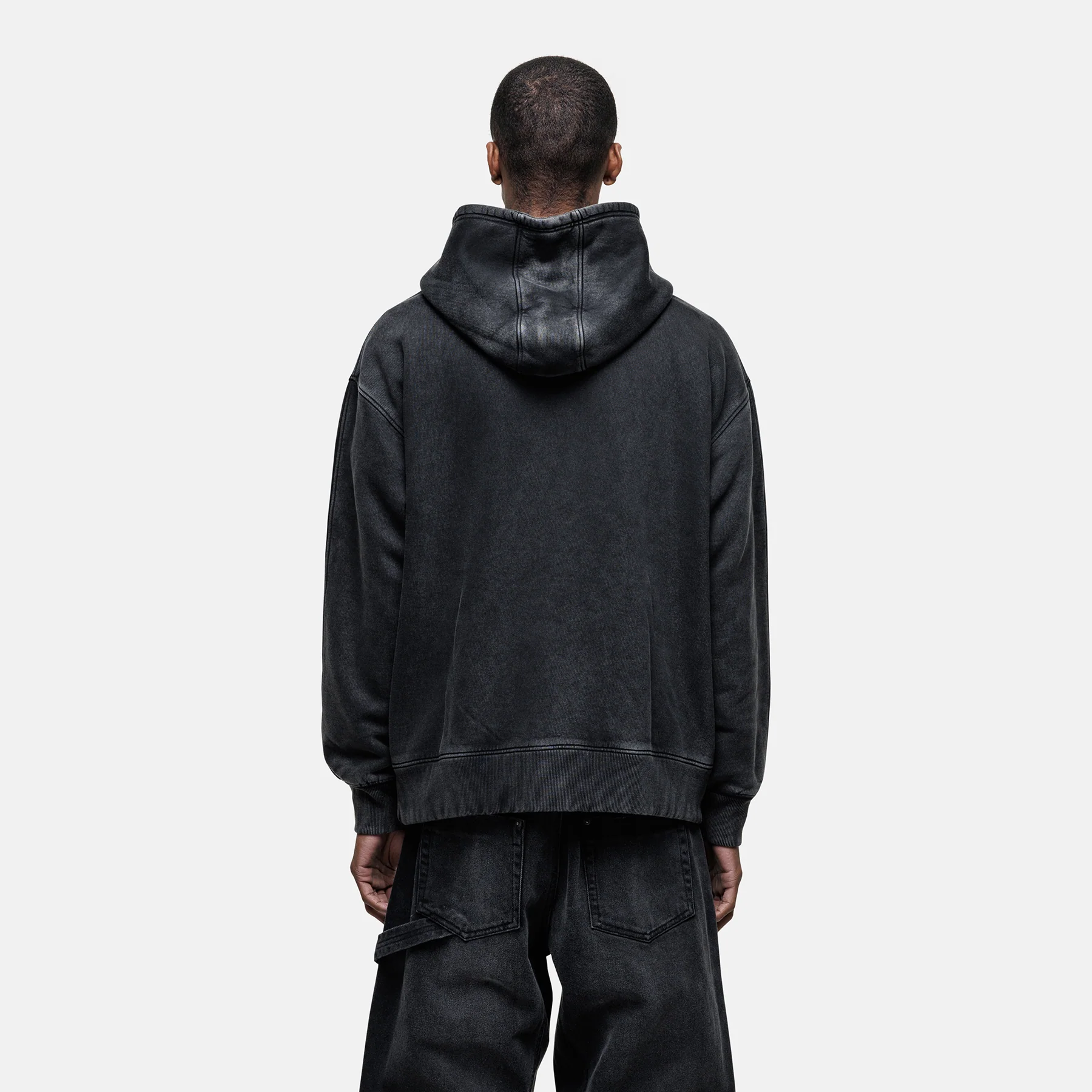Vintage Black Wash Hoodie - Image 5