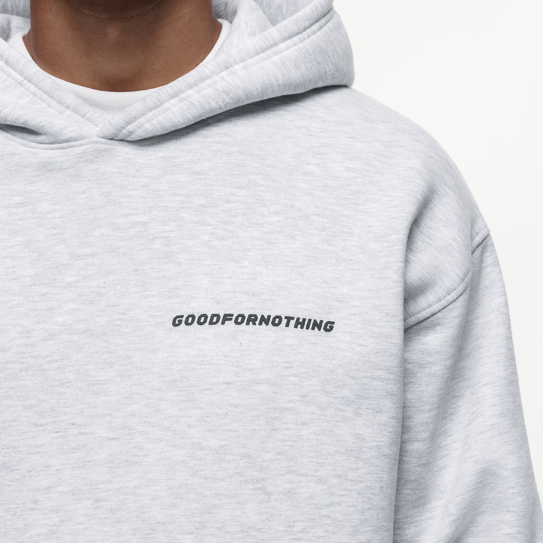 Vintage Grey Marl Hoodie - Image 3
