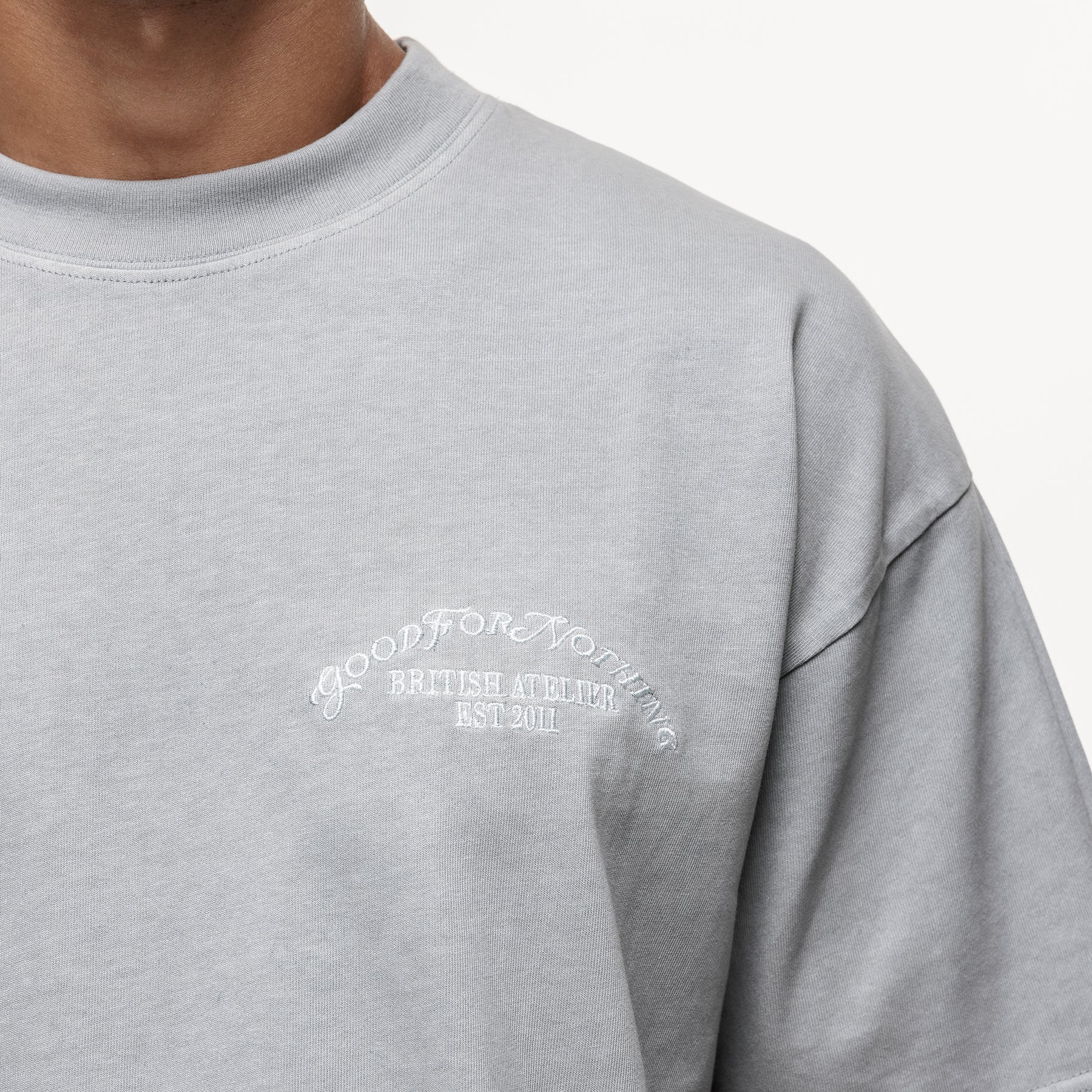 Abrade Grey Sprayed T-shirt - Image 3