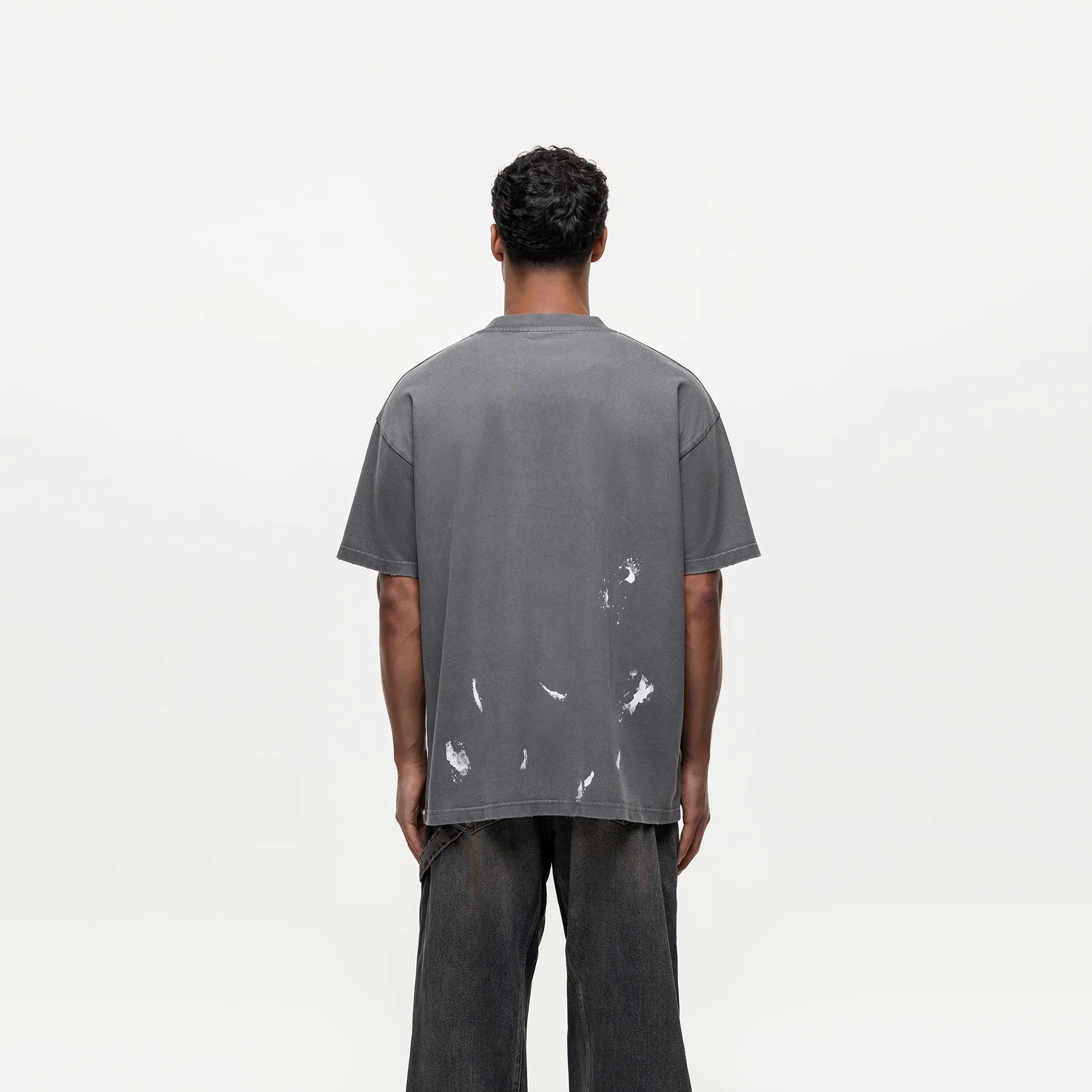 Abrade Taupe Sprayed T-shirt - Image 3