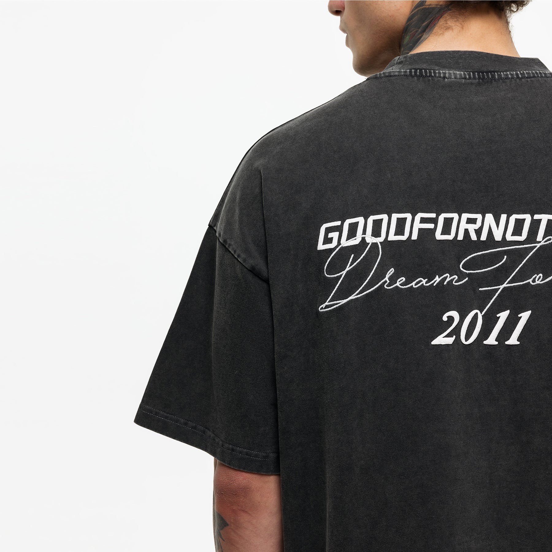 Oversized Dream Forever Washed Black T-shirt (Final Sale) - Image 4