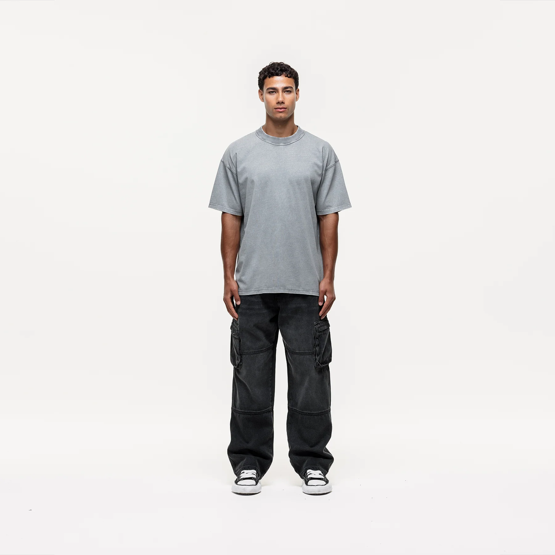 Reverse Washed Grey T-shirt - Image 3