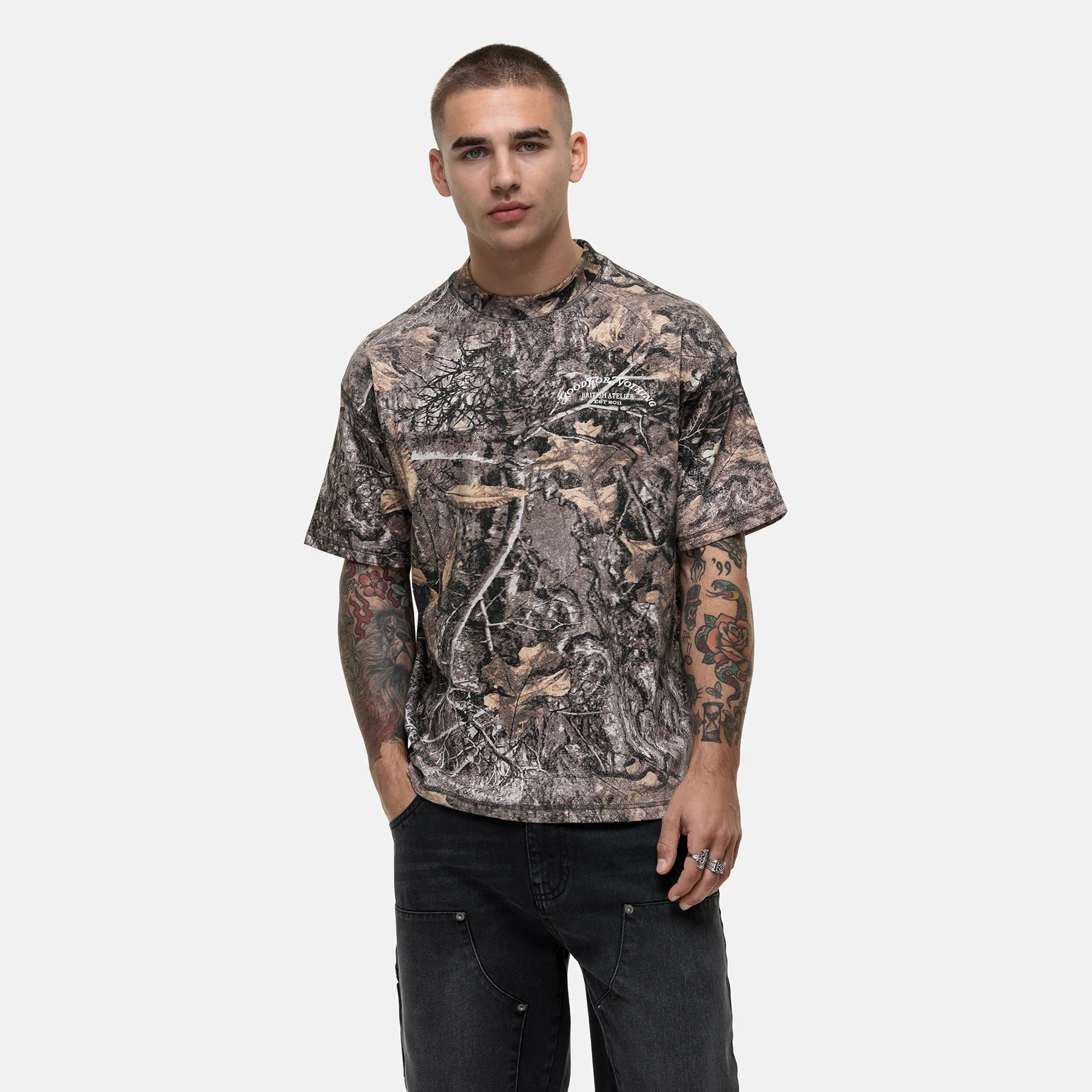 Vintage Woodland Camo T-shirt - Image 4