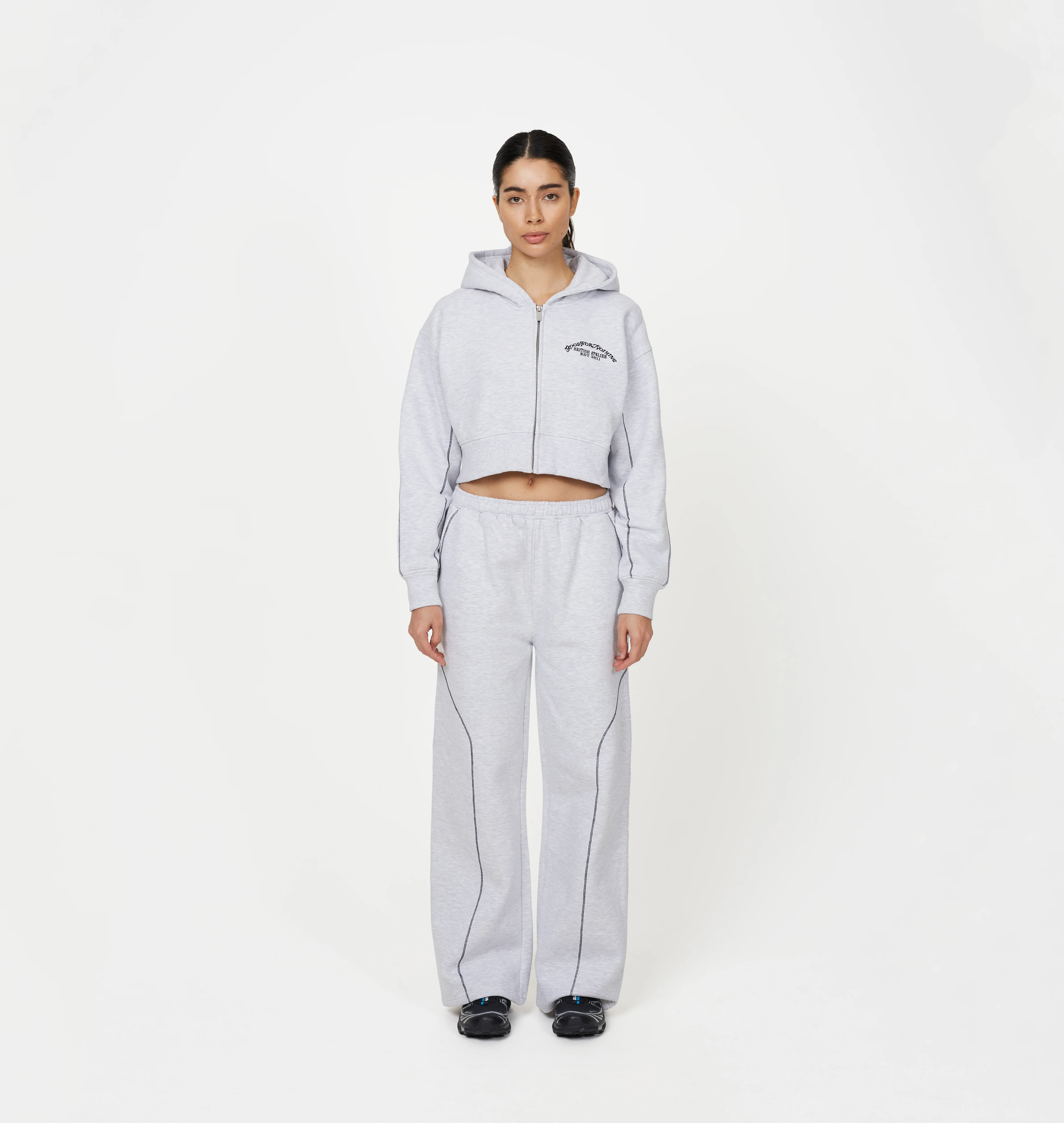 Overlock Grey Marl Sweatpant - Image 4