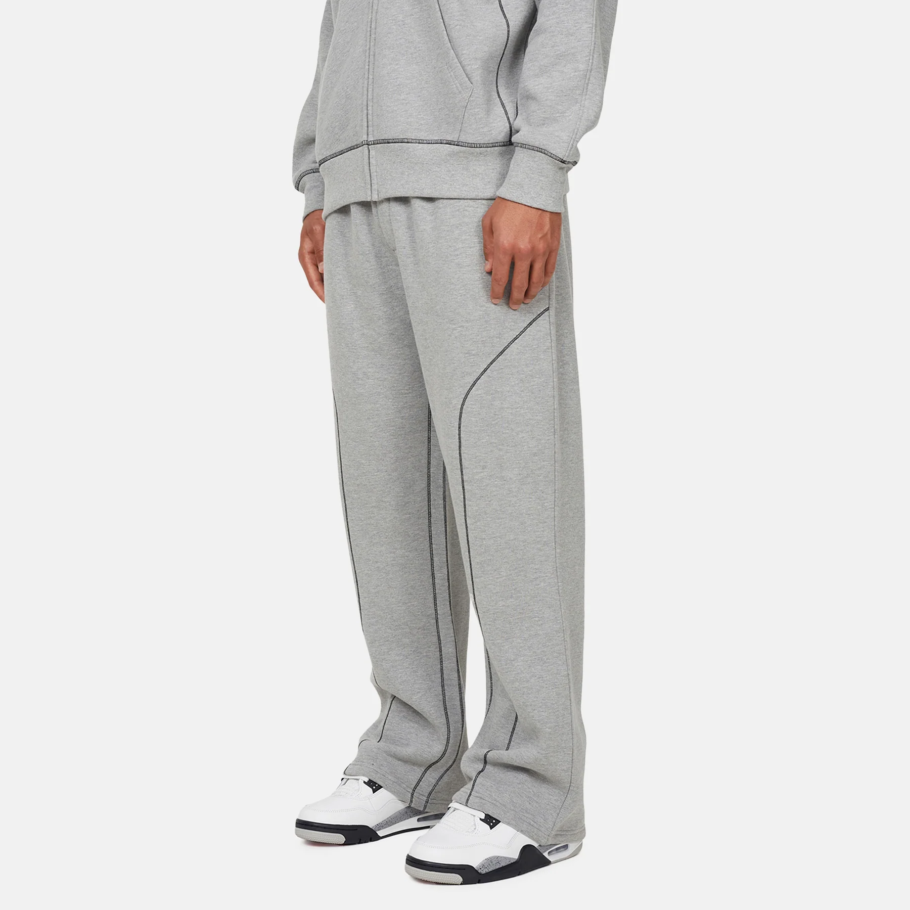 Overlock Grey Marl Sweatpant - Image 2