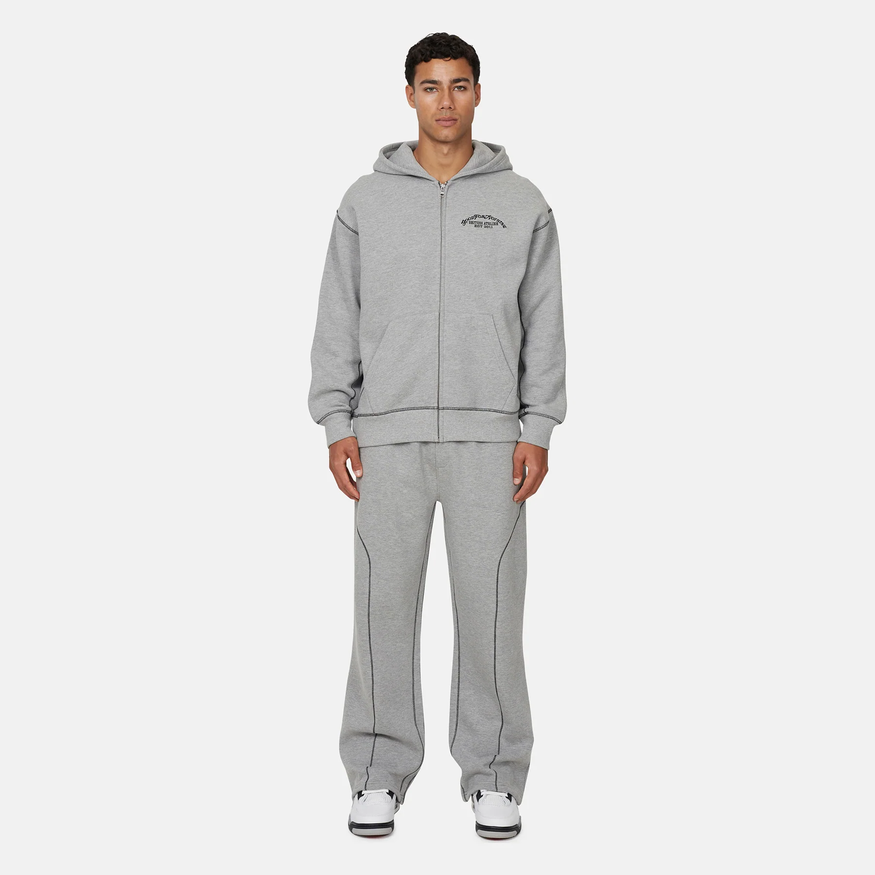 Overlock Grey Marl Sweatpant - Image 4