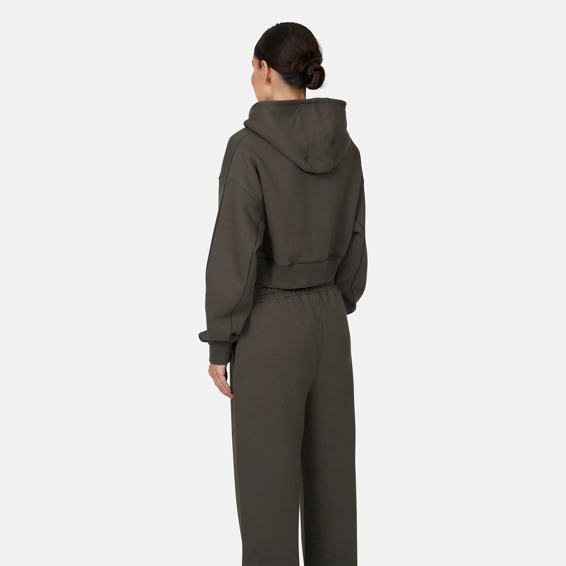 Coverlock Gunmetal Crop Zip Hoodie - Image 4