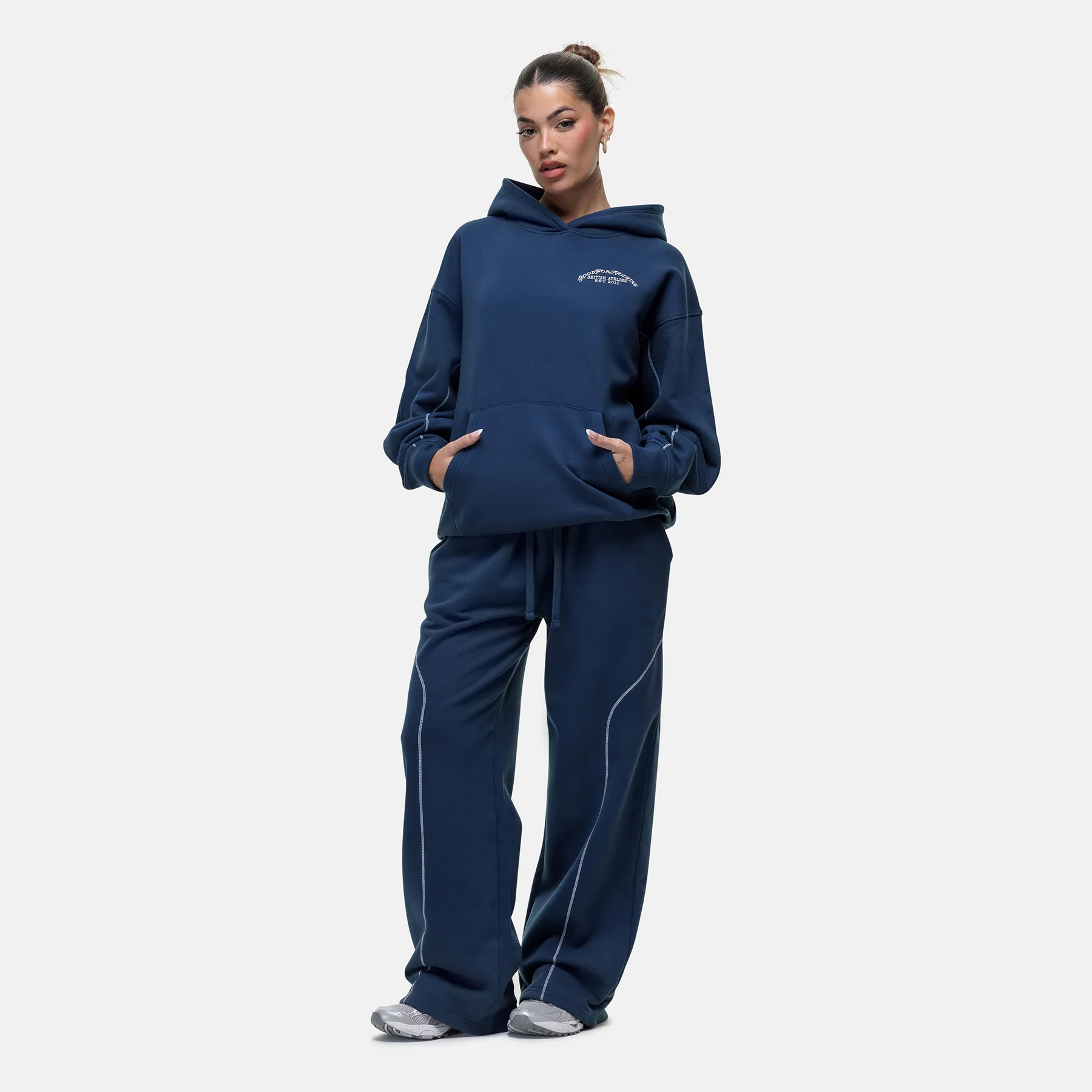 Overlock Washed Blue Sweatpant - Image 4