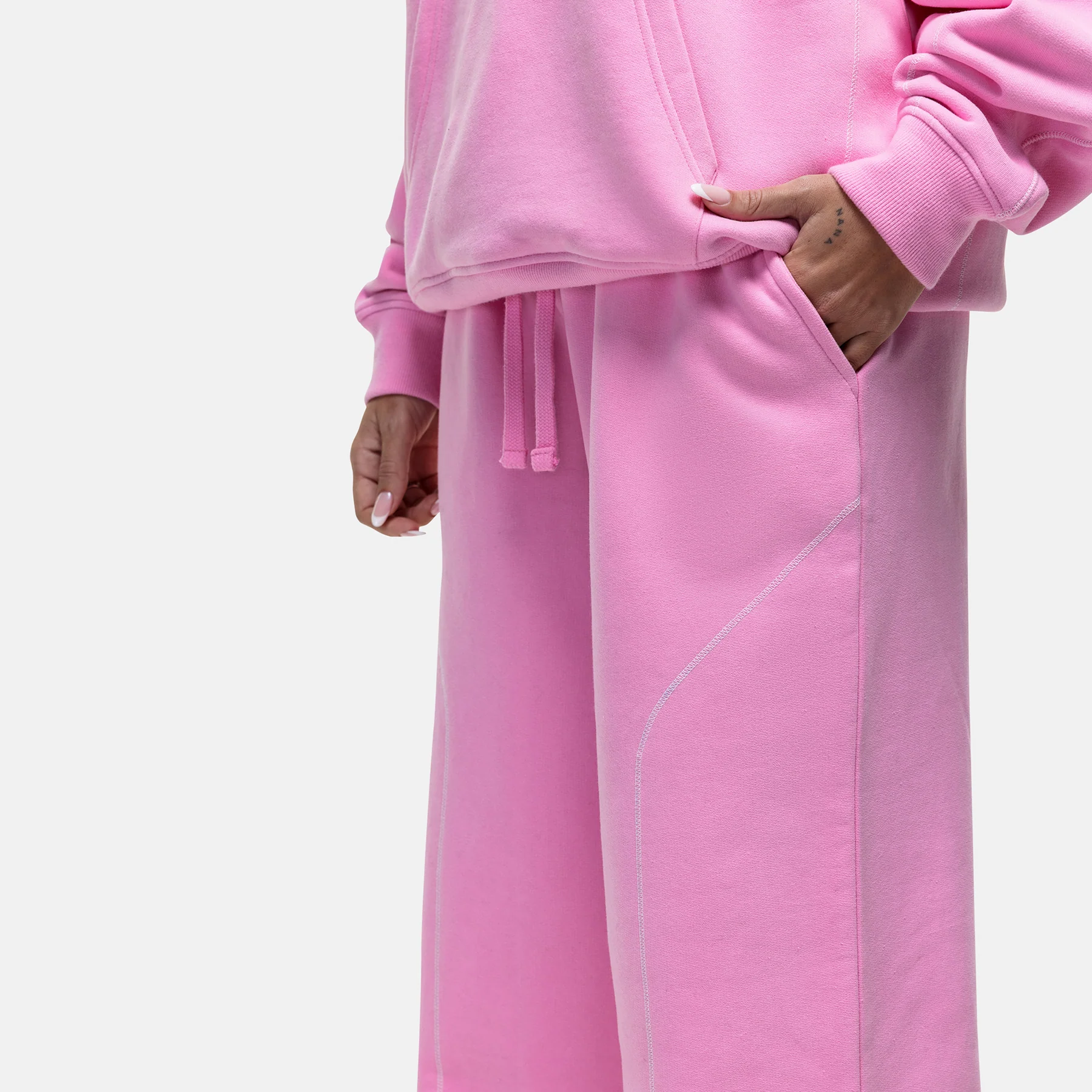 Overlock Washed Pink Sweatpant - Image 4