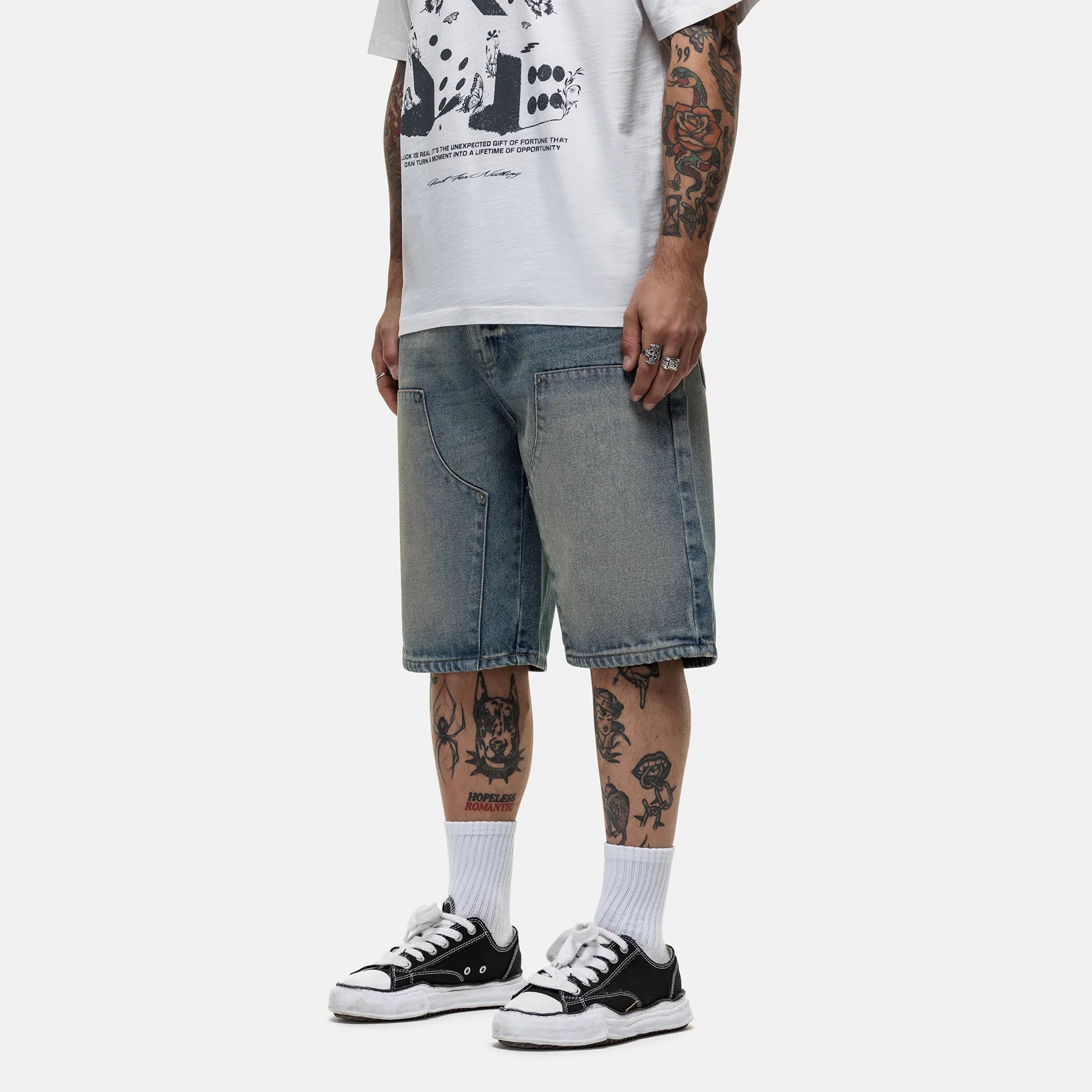 Heavy Carpenter Blue Denim Shorts - Image 4