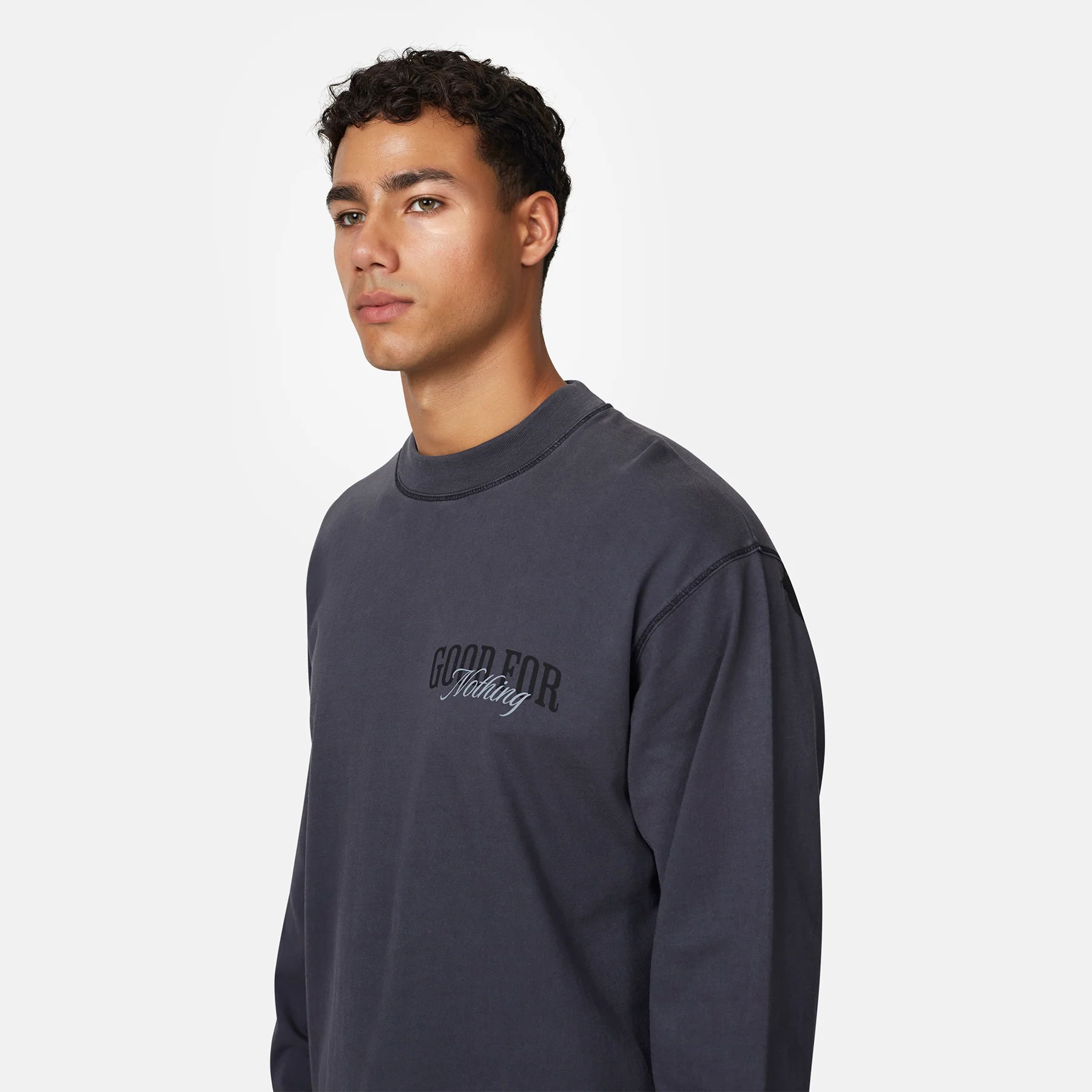 Revival Washed Black Longsleeve T-shirt - Image 4