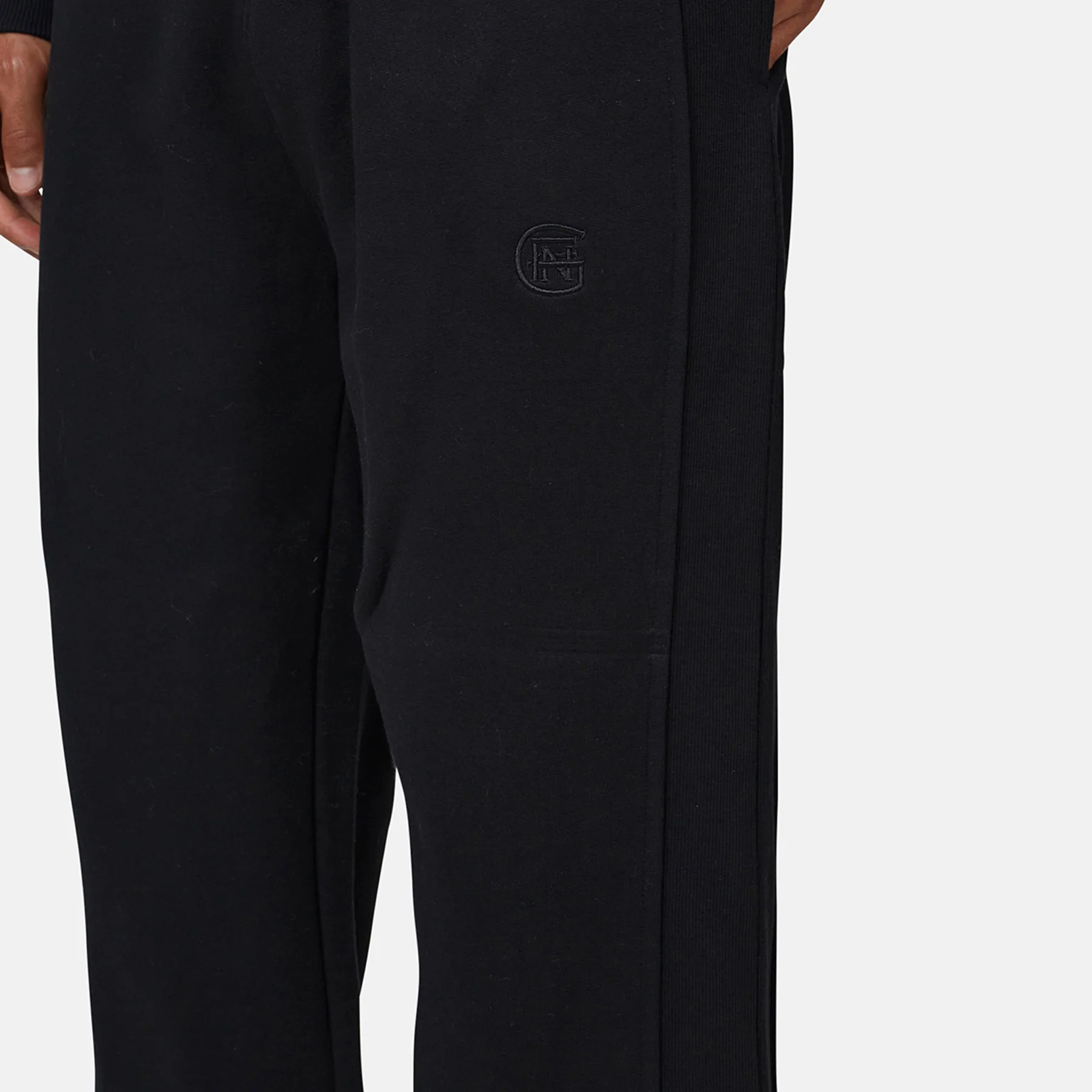 Monogram Black Split Hem Jogger - Image 3