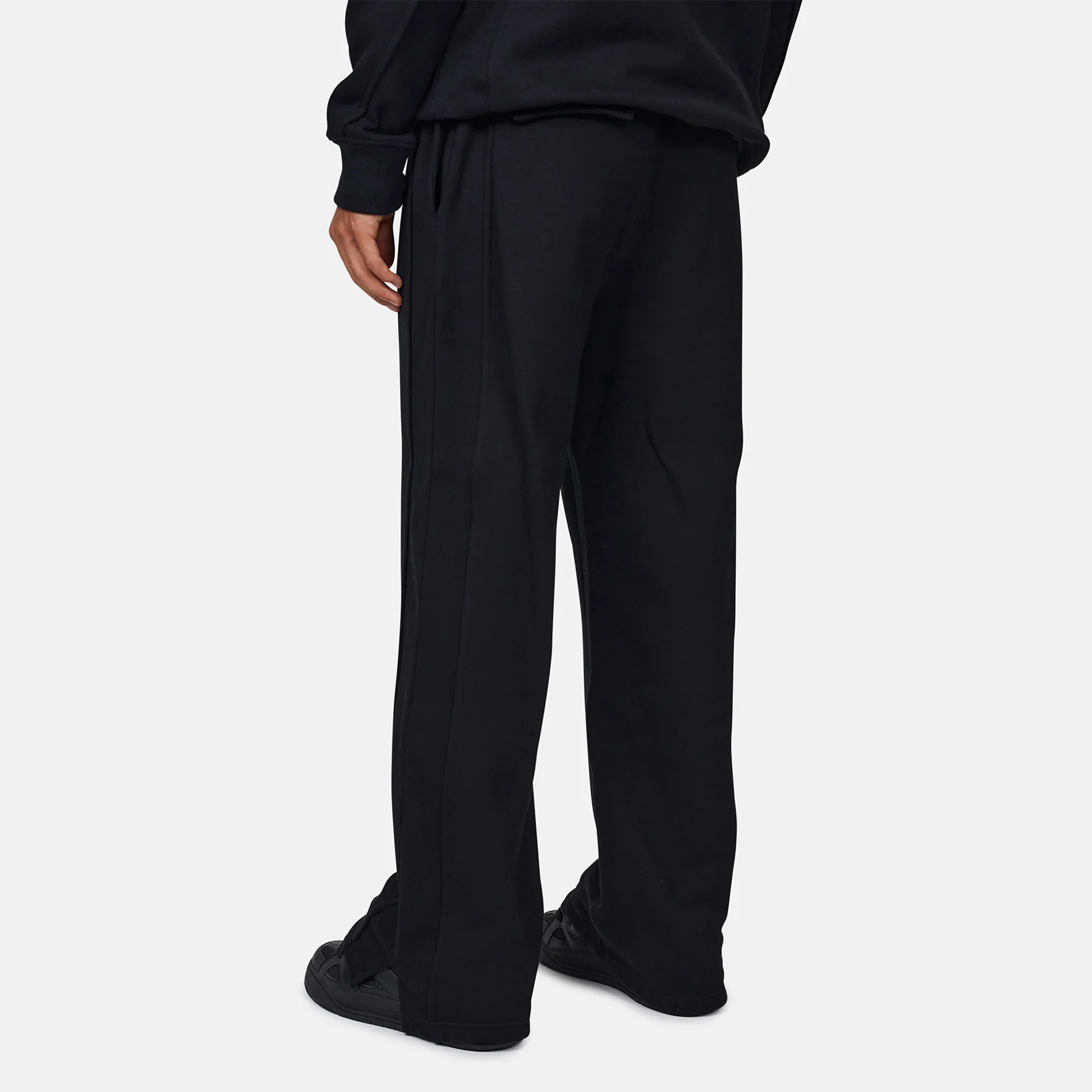 Monogram Black Split Hem Jogger - Image 4