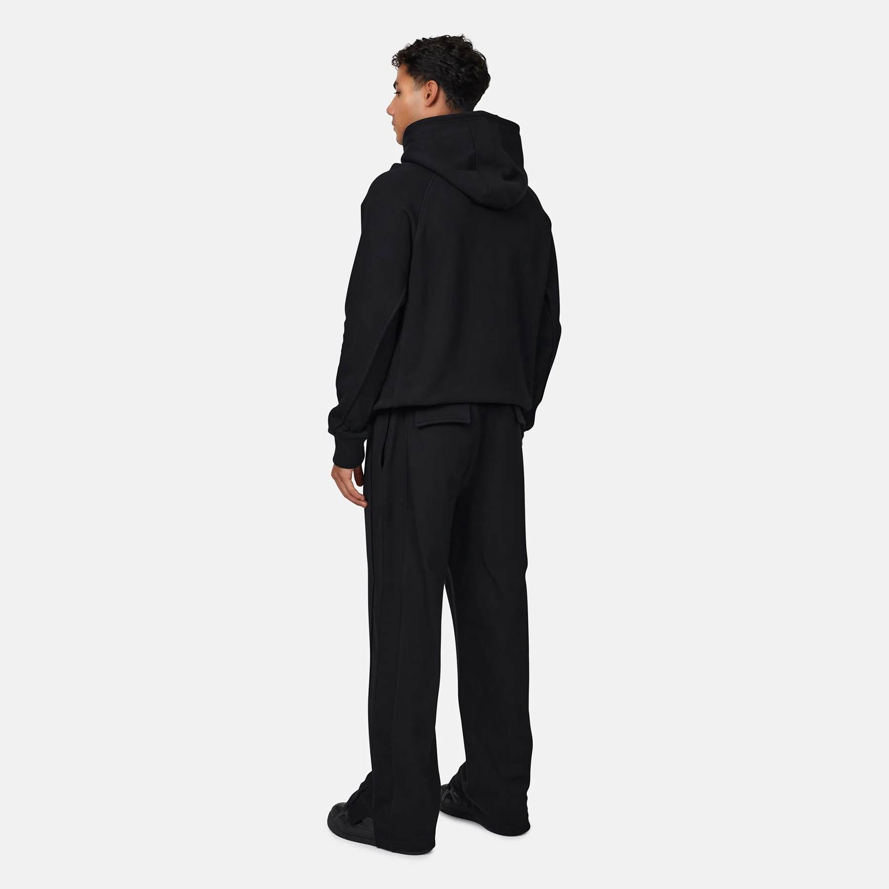 Monogram Black Split Hem Jogger - Image 6