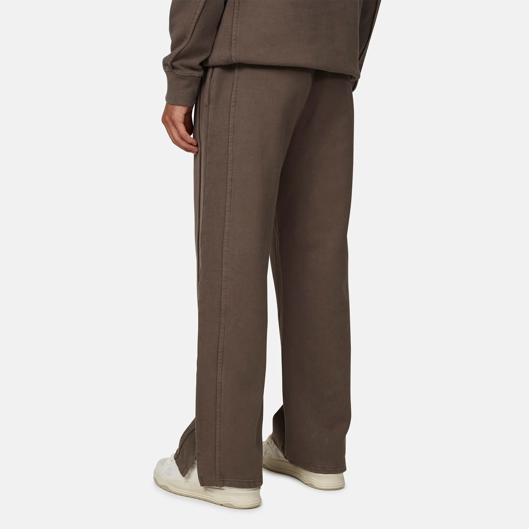 Monogram Brown Split Hem Jogger - Image 4