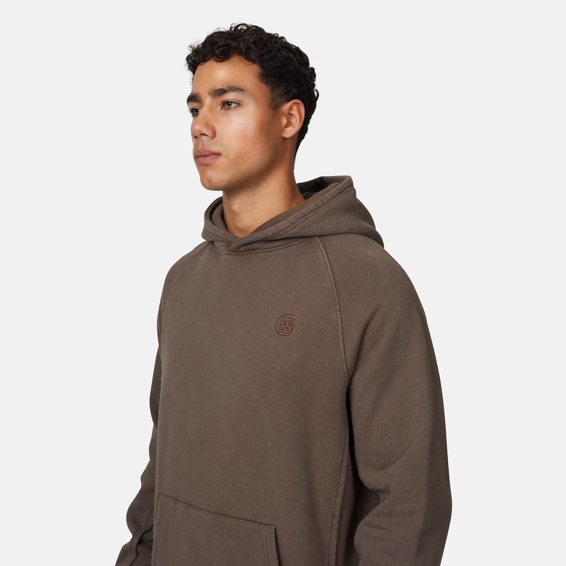 Monogram Brown Pullover Hoodie - Image 3