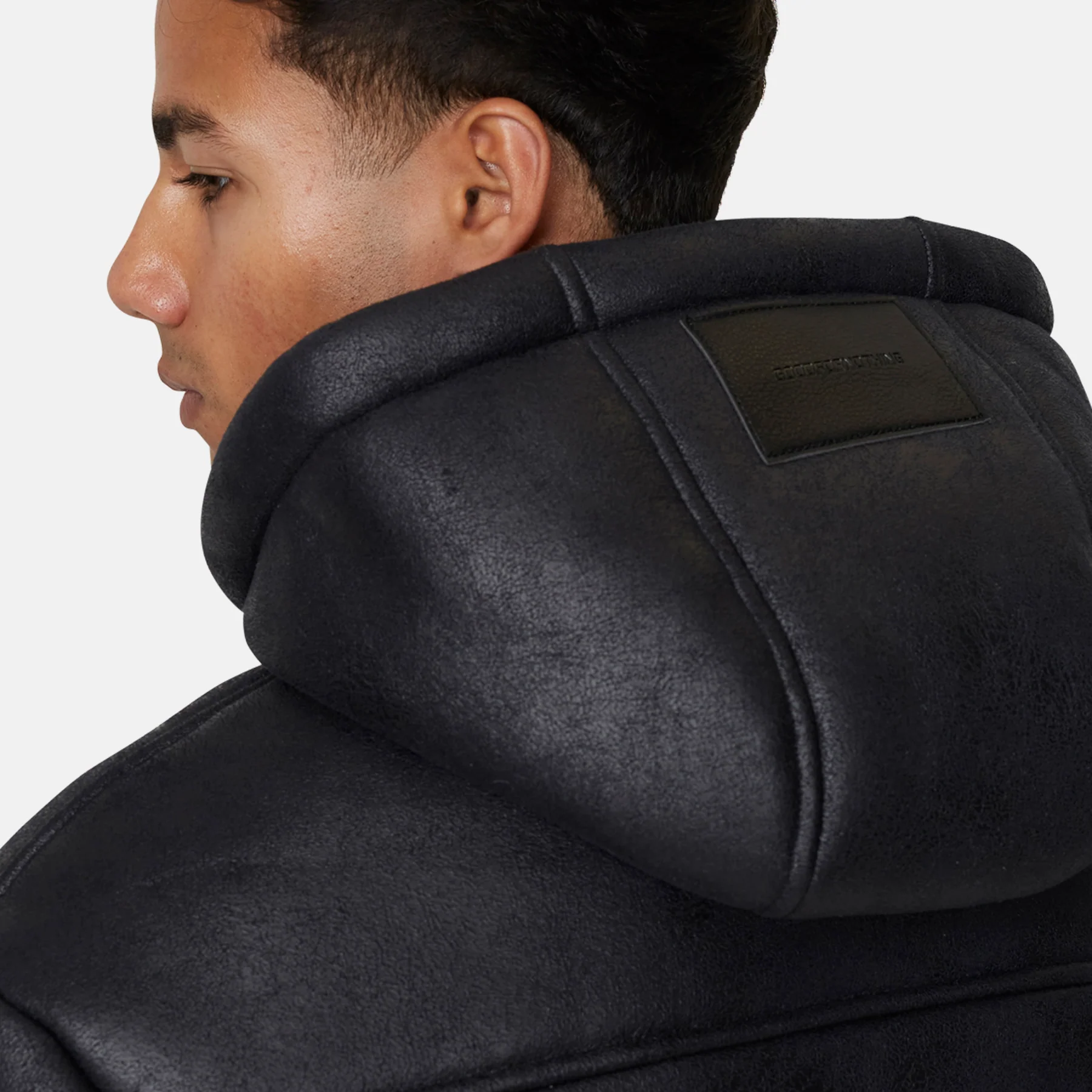 Sherpa Quilted Black Jacket - Image 4